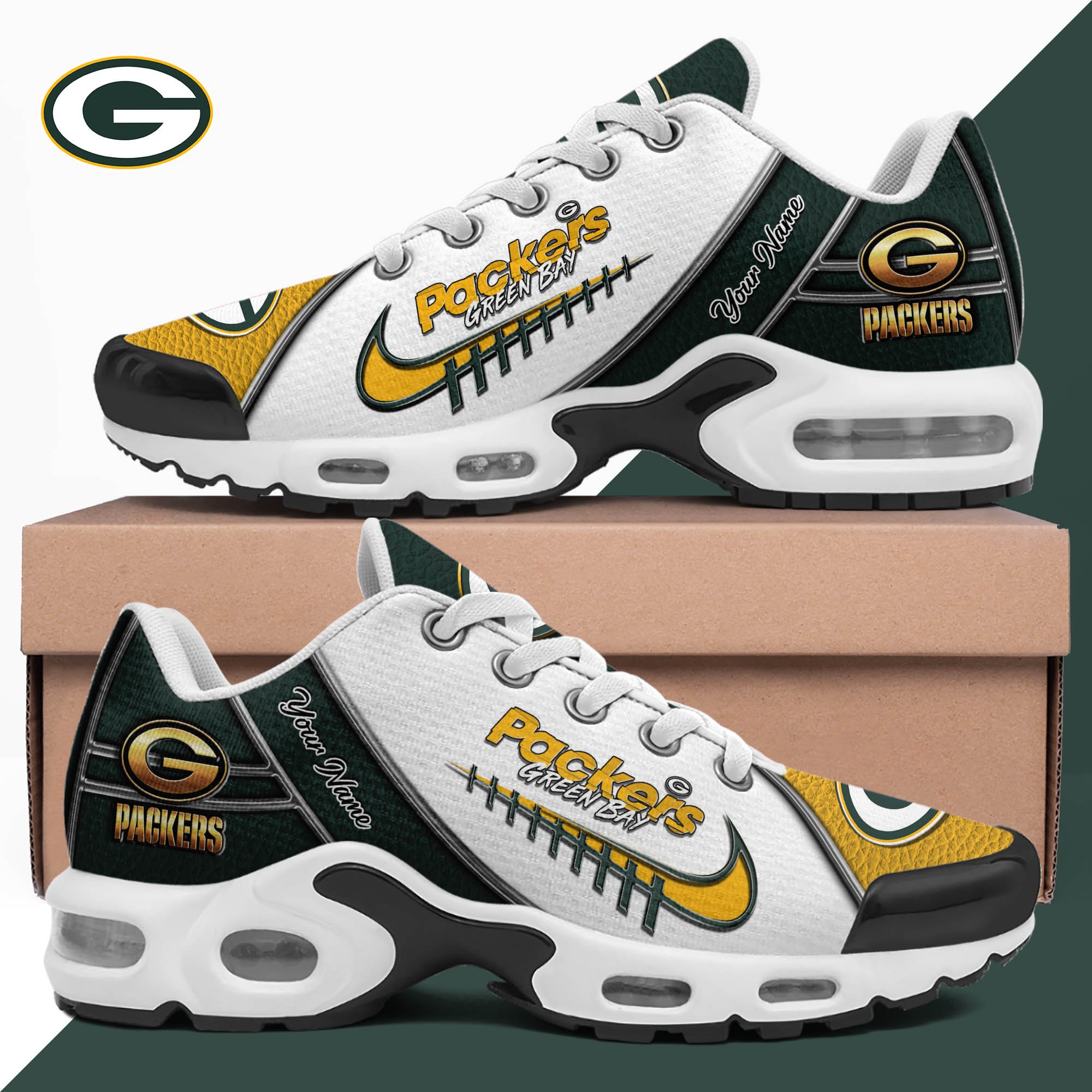 Green Bay Packers TN Shoes 2026 Version Custom Your Name, Football Team Shoes 516
