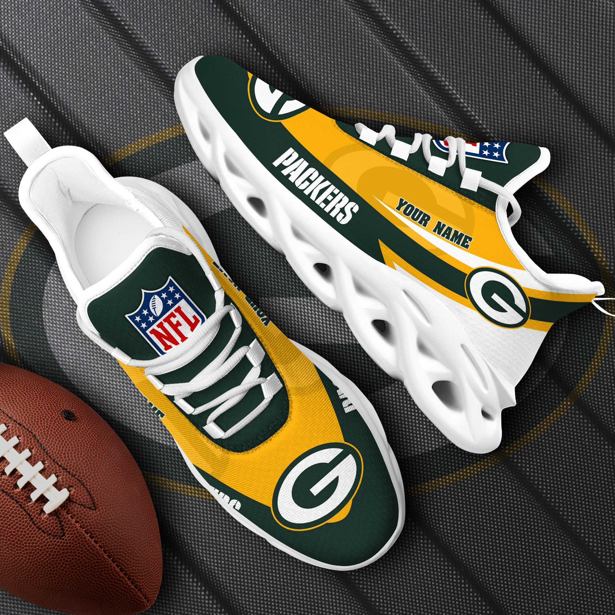 green bay packers white max soul shoes 2026 versions custom your name sports gift for fan sport gifts ph410 4156 ral2j