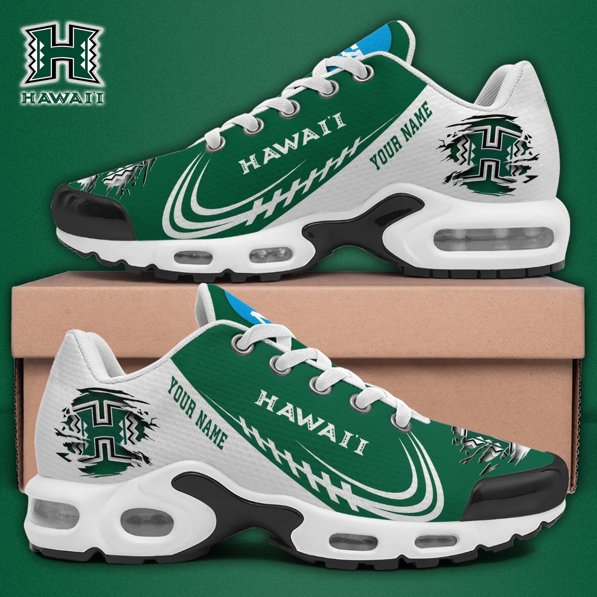 Hawaii Rainbow Warriors TN Shoes 2026 Version Custom Name 
