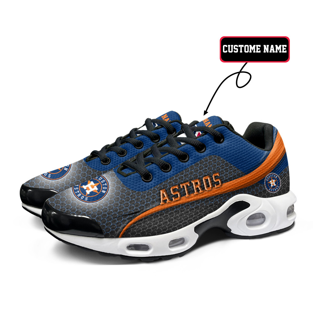 houston astros personalized name team colors wave line beehive pattern tn air max shoes air cushion sneakers 2172 t20pl