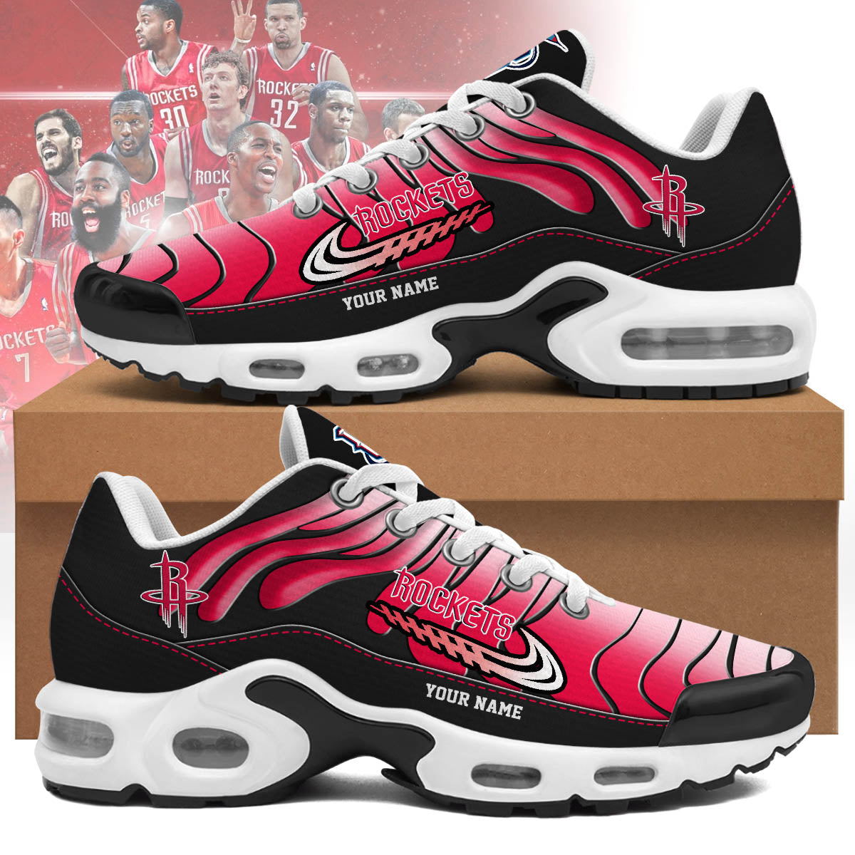 houston rockets personalized air max shoes 3334