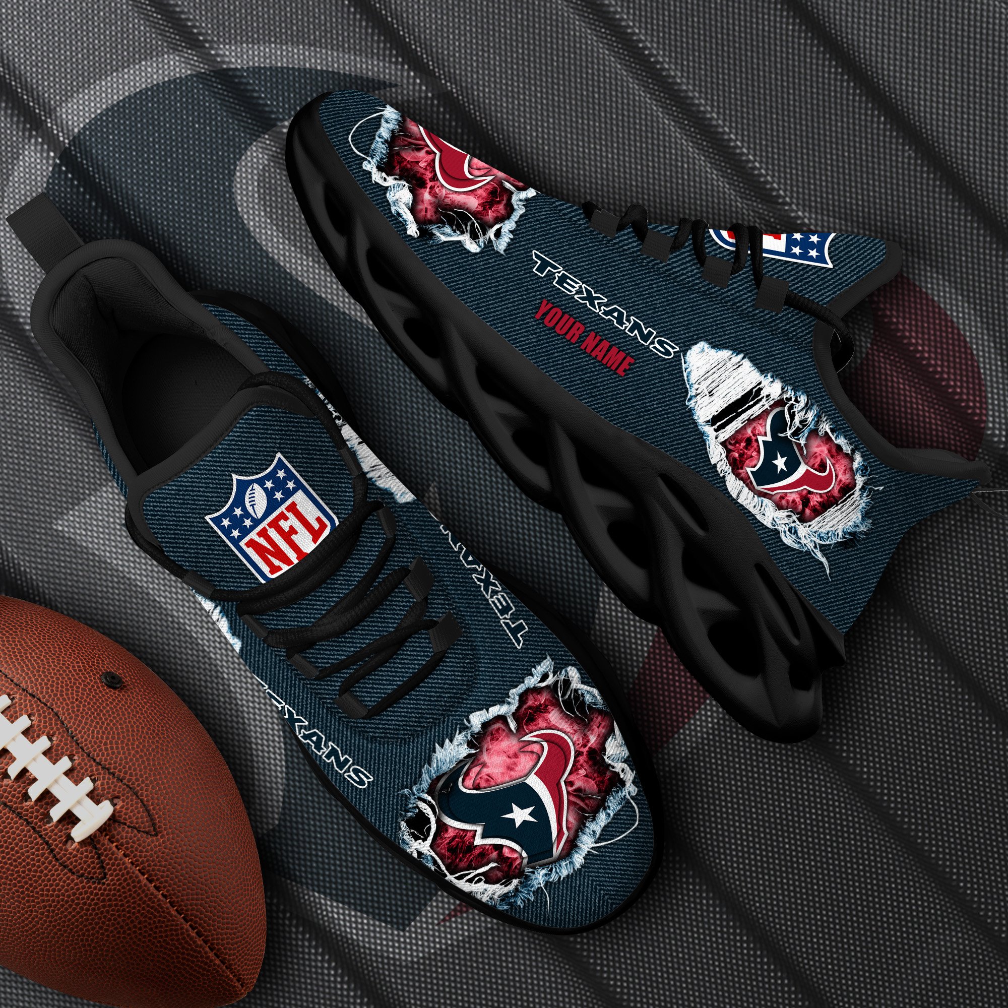 houston texans black max soul shoes 2026 versions custom name 554 6495 hptg8