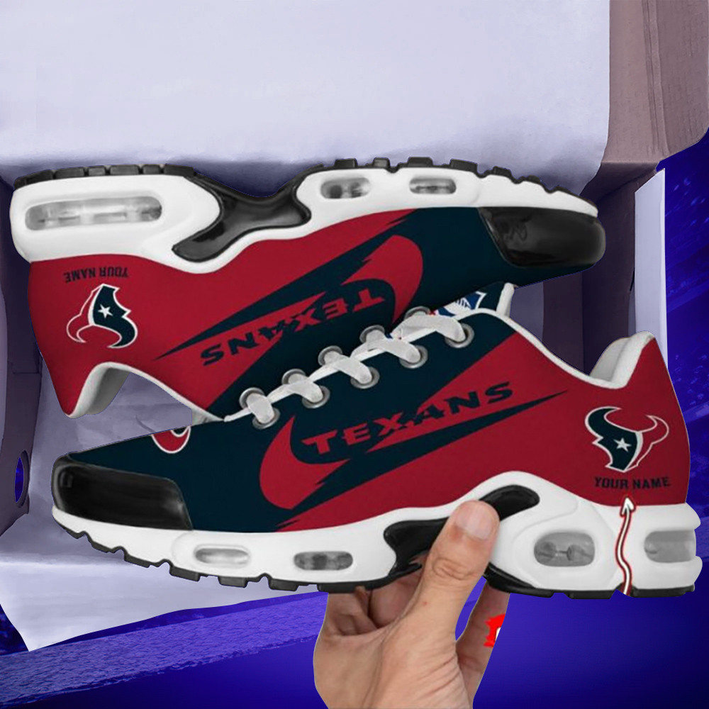 houston texans custom name blackred air max shoes air cushion sneakers 2207 gct8a