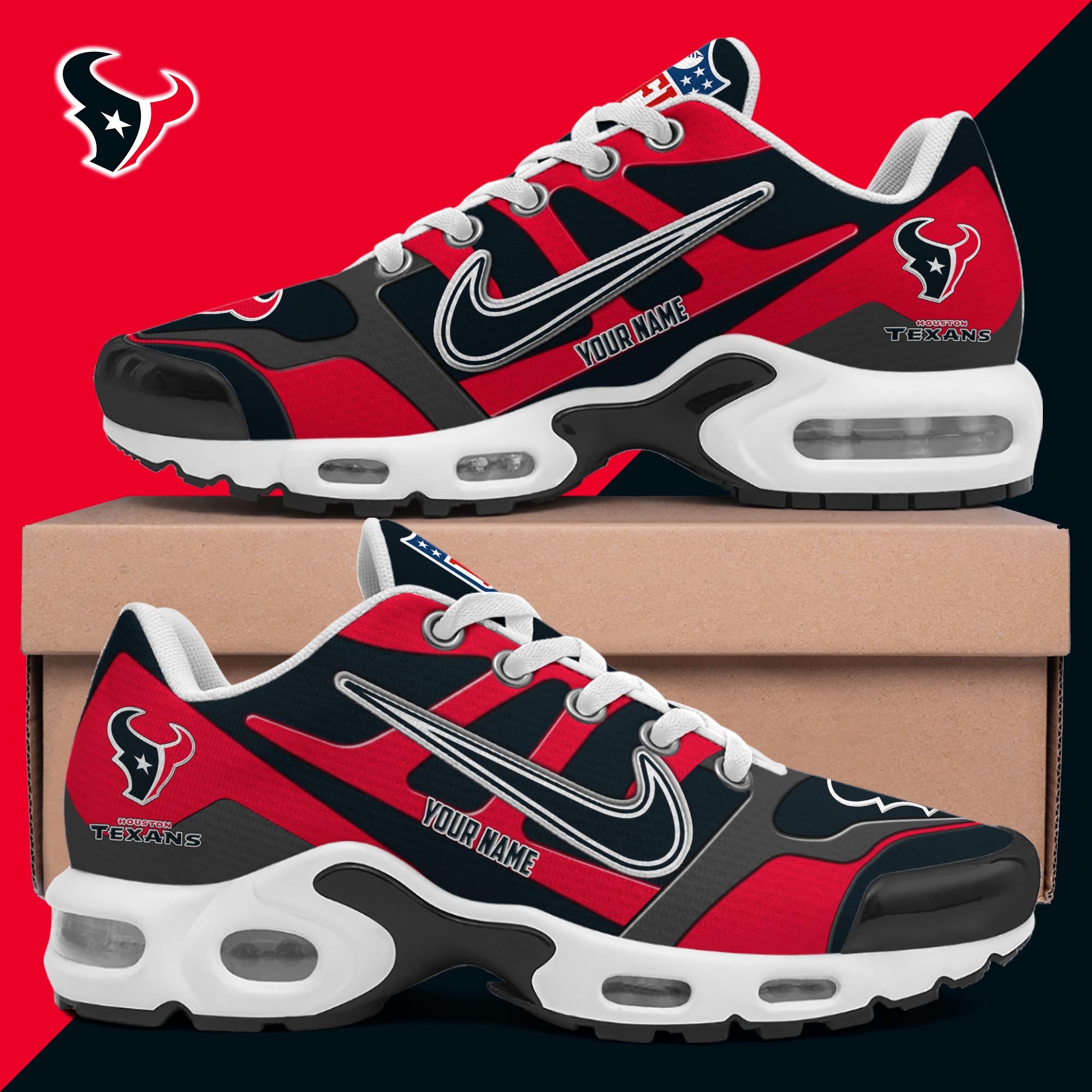 Houston Texans TN Shoes Custom Your Name 