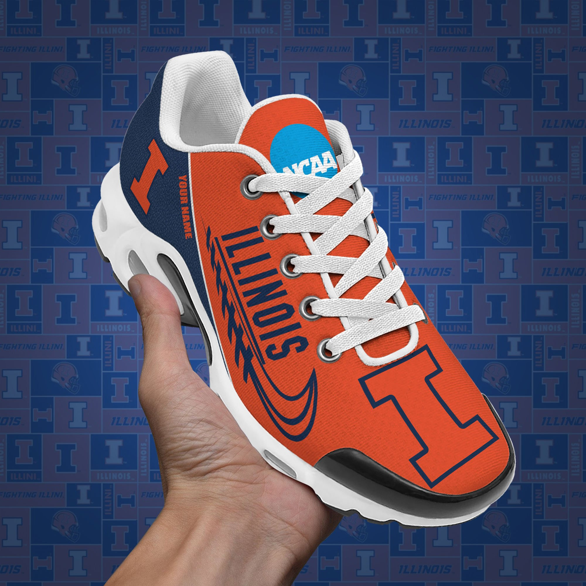 Illinois Fighting Illini TN Shoes Custom Your Name 514