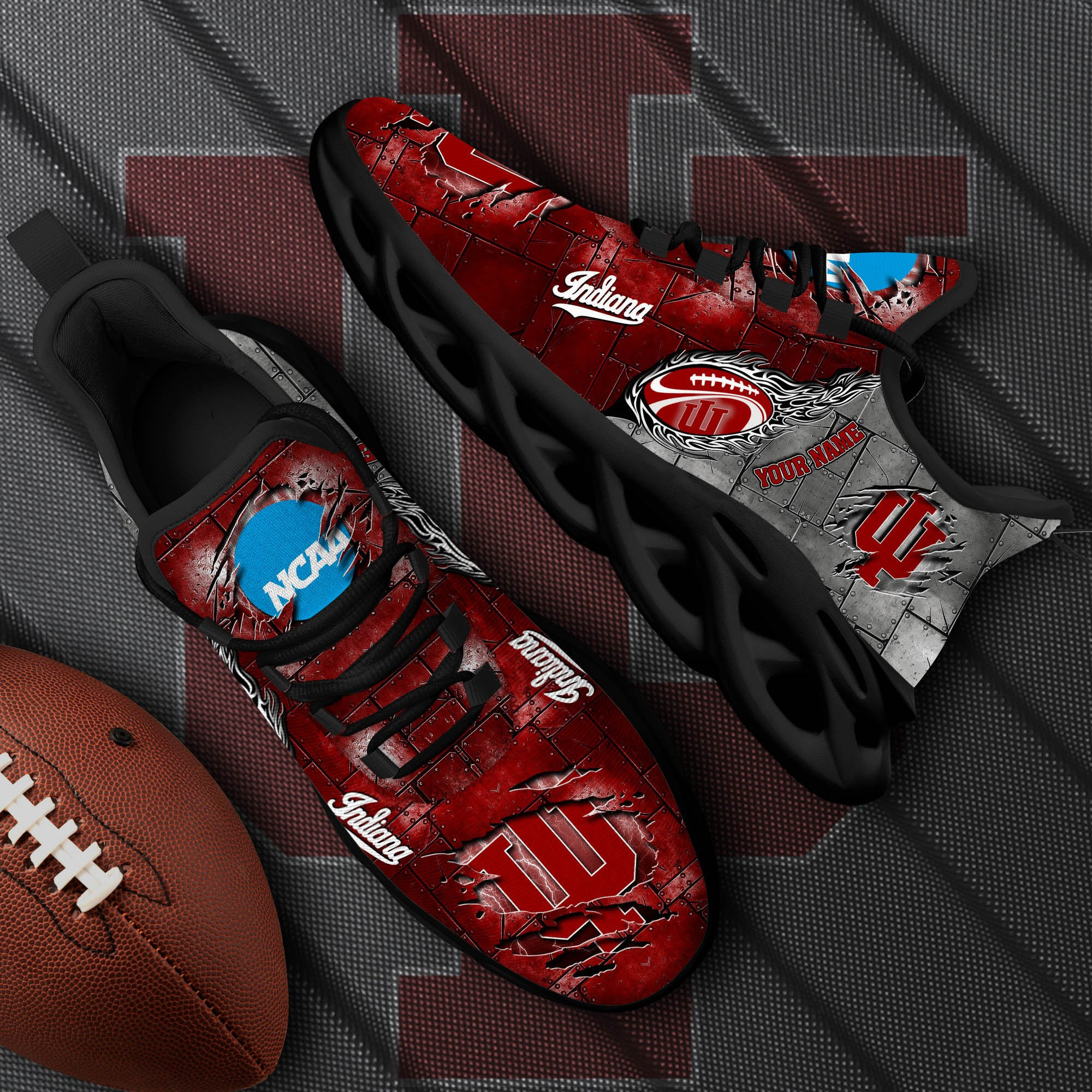 indiana hoosiers black max soul shoes 2026 versions white max soul shoes custom your name ph879 7464