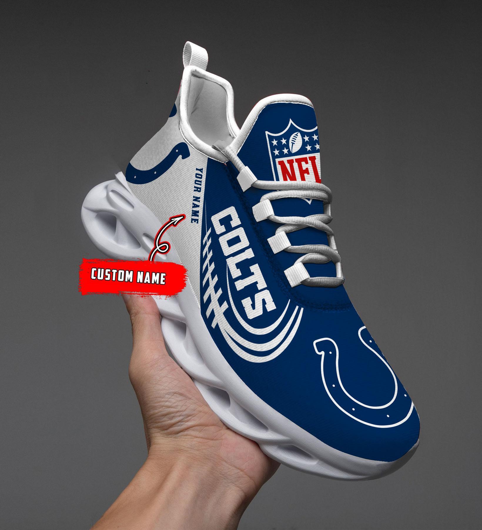 Indianapolis Colts Black Max Soul Shoes 2026 Versions Custom Name 630