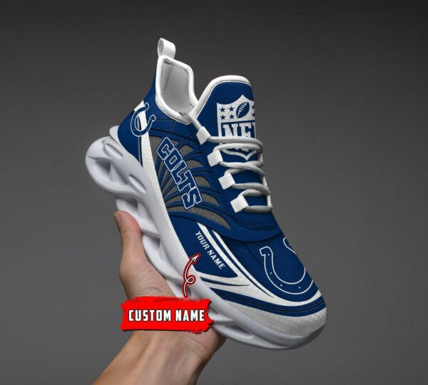 Indianapolis Colts Custom Black Max Soul Shoes 2026 Versions Custom Name 637