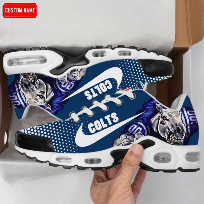 Indianapolis Colts Mascot Custom Name Air Max Shoes Air Cushion Sneakers