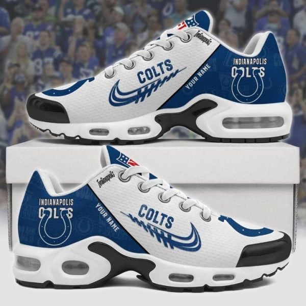 Indianapolis Colts Personalized Name Team Mix Colors Wing Logo TN Air Max Shoes Air Cushion Sneakers