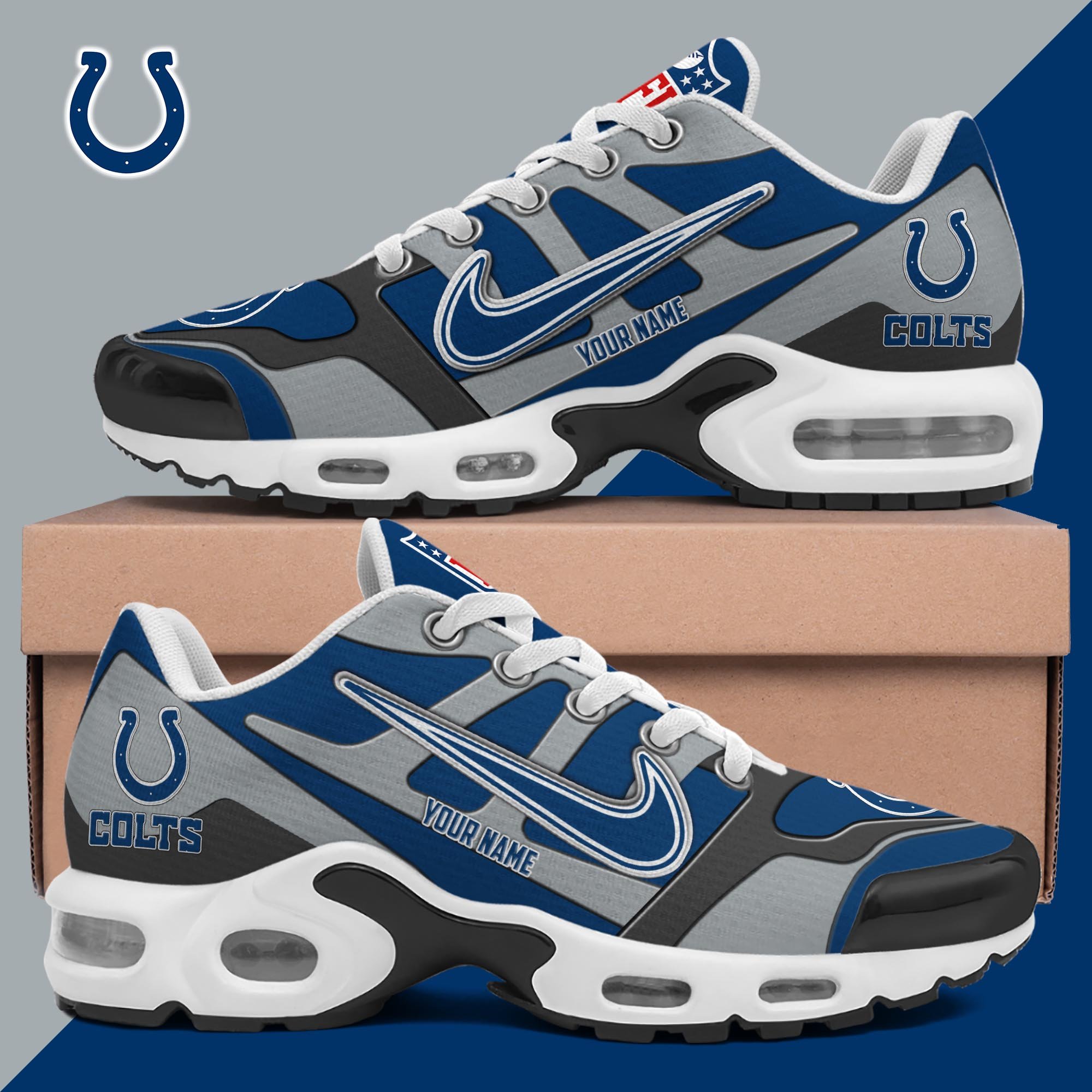 Indianapolis Colts TN Shoes Custom Your Name 