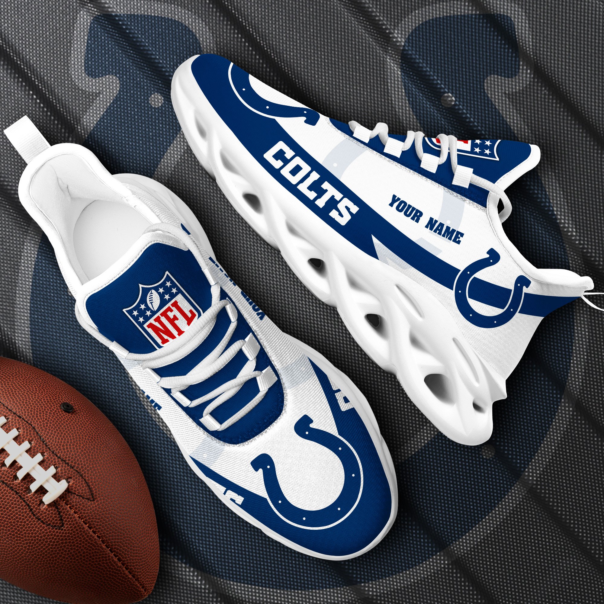 Indianapolis Colts White Max Soul Shoes 2026 Versions Custom Your Name, Sports Gift For Fan, Sport Gifts PH410