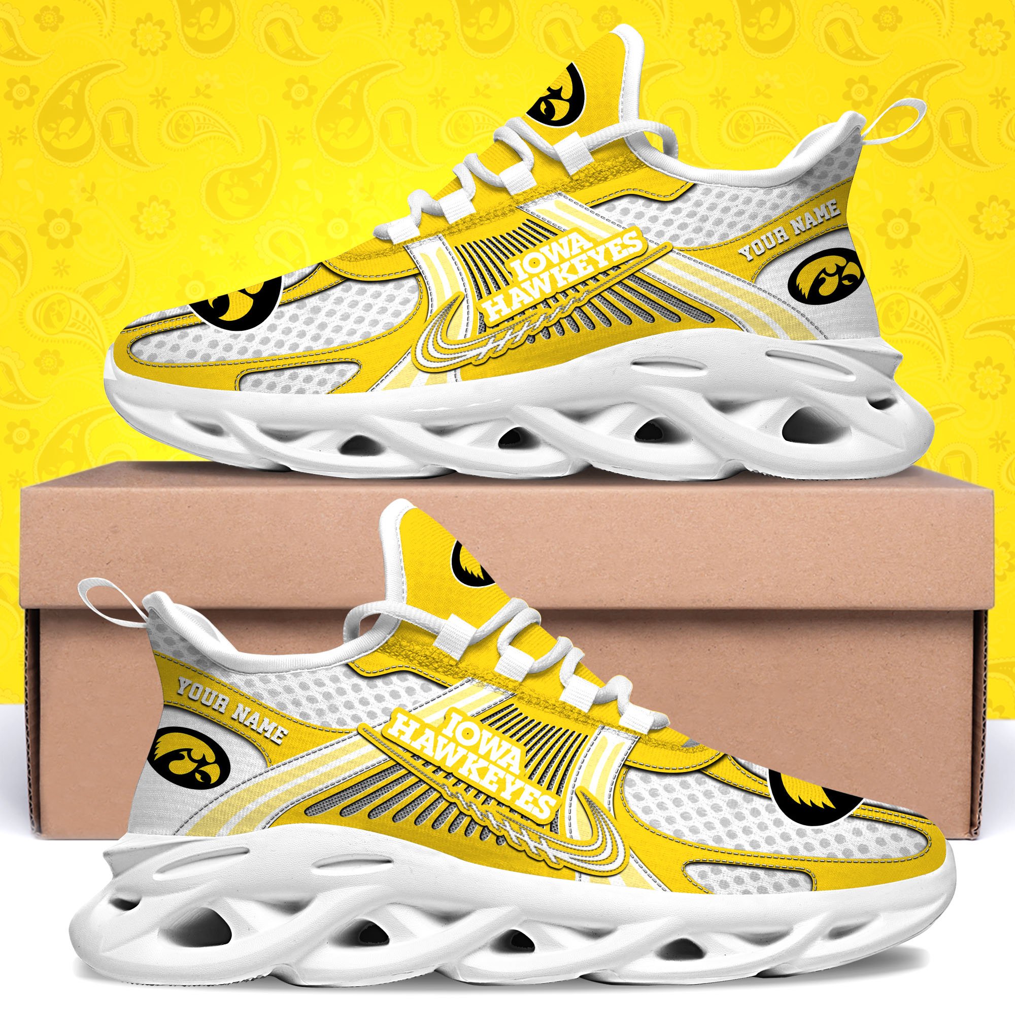 iowa hawkeyes clunky sneakers custom your name sport sneakers sport gifts for fan gifts for him 1537 lyrwt