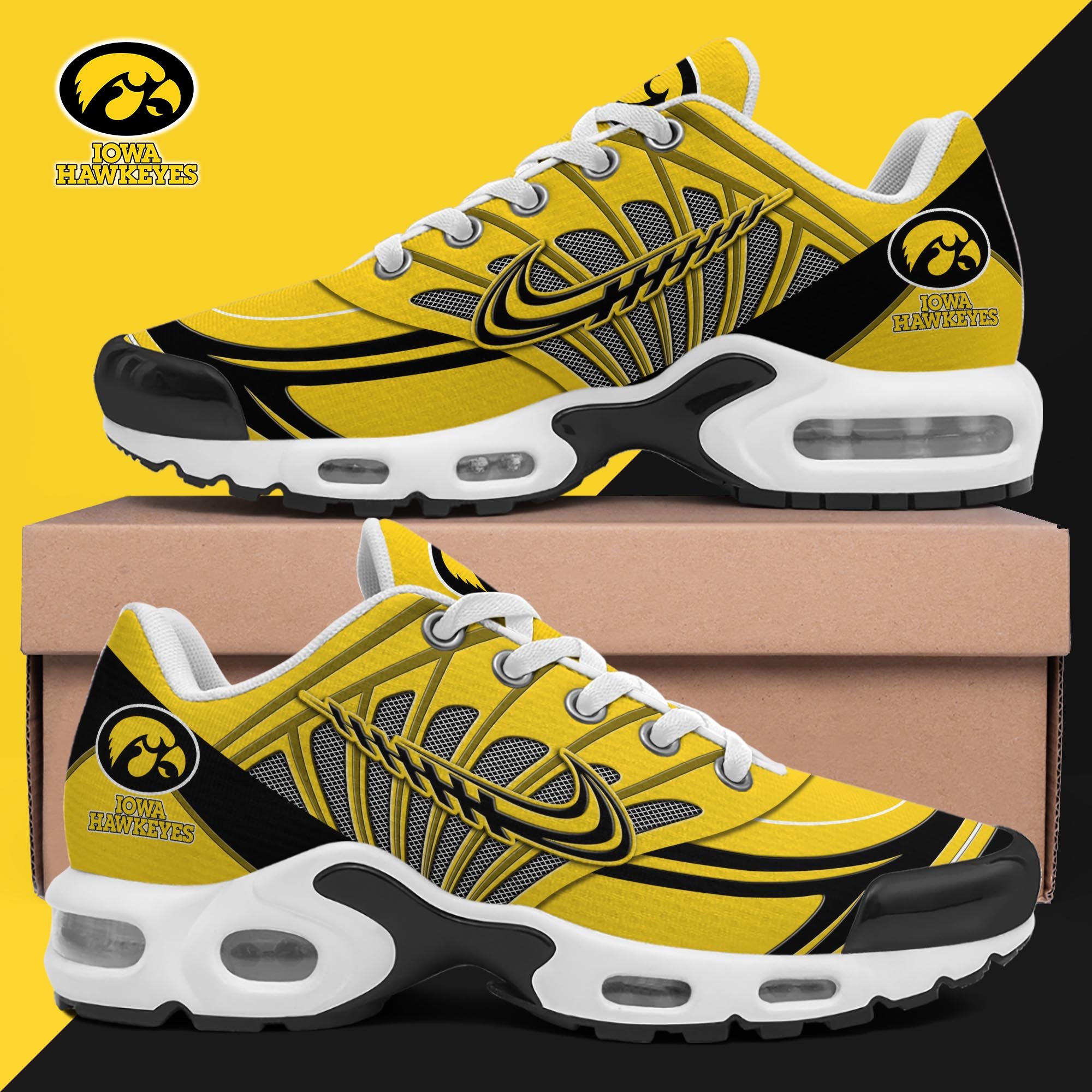 Iowa Hawkeyes TN Shoes 2026 Version Custom Name 135