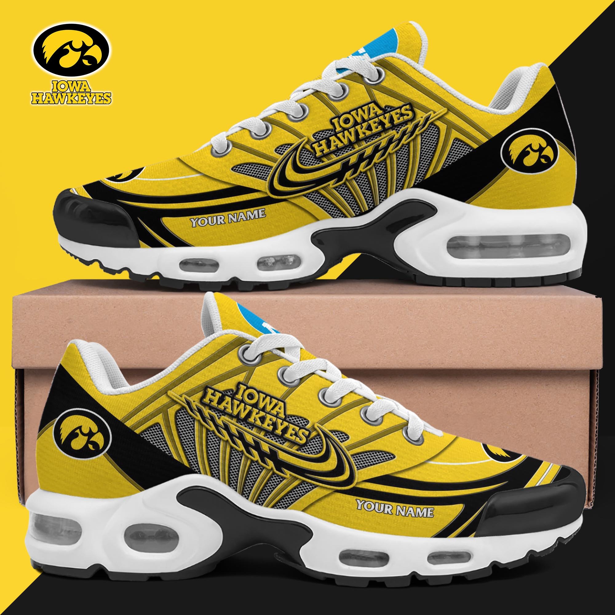 Iowa Hawkeyes TN Shoes 2026 Version Custom Your Name 