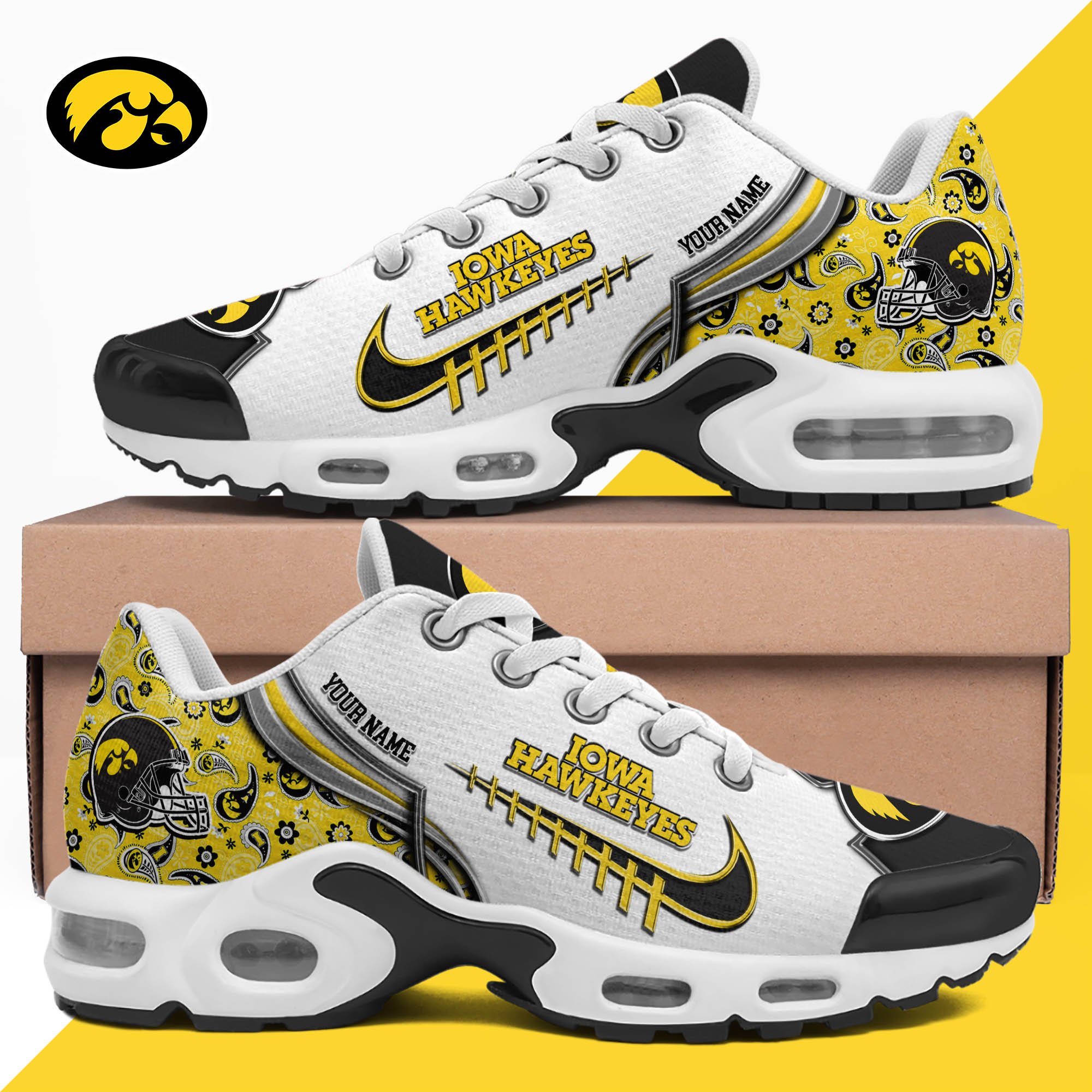 iowa hawkeyes tn shoes 2026 version custom your name 642 1609