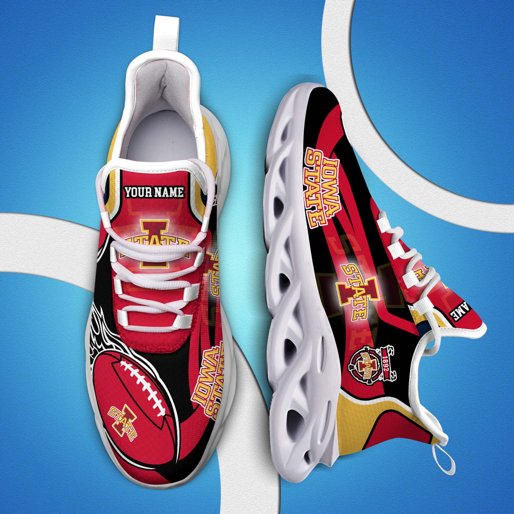 iowa state cyclones white c sneakers 2026 version personalized your name 090 5047 tph9o