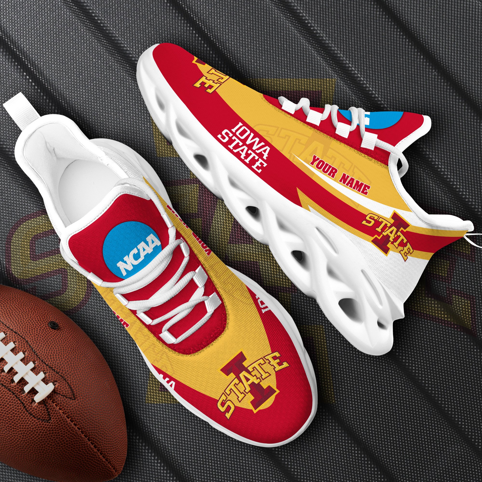 iowa state cyclones white max soul shoes 2026 versions custom your name sports gift for fan ph019 9982