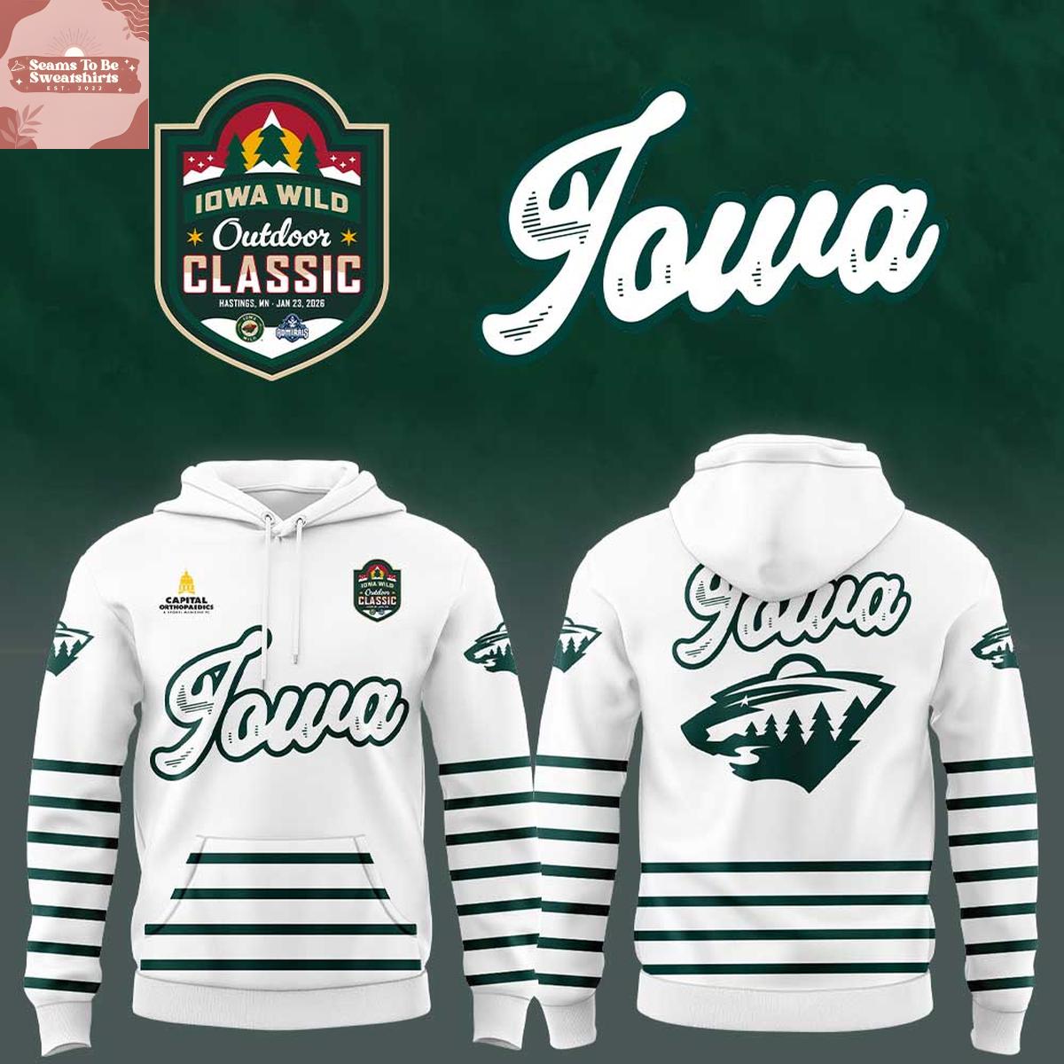 Iowa Wild Outdoor Classic 2026 White Hoodie 