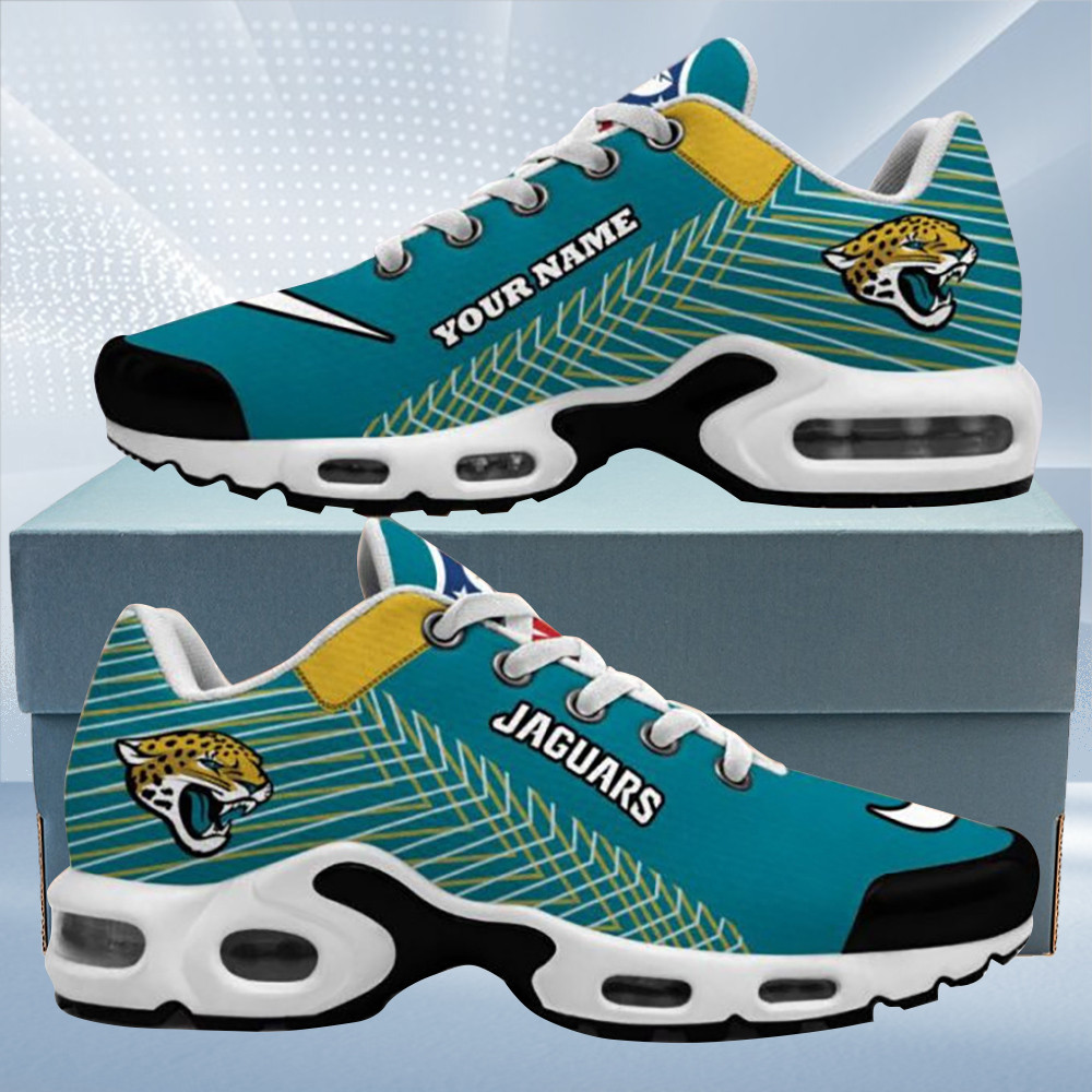 jacksonville jaguars logo custom name air max shoes air cushion sneakers 8214 7orl7