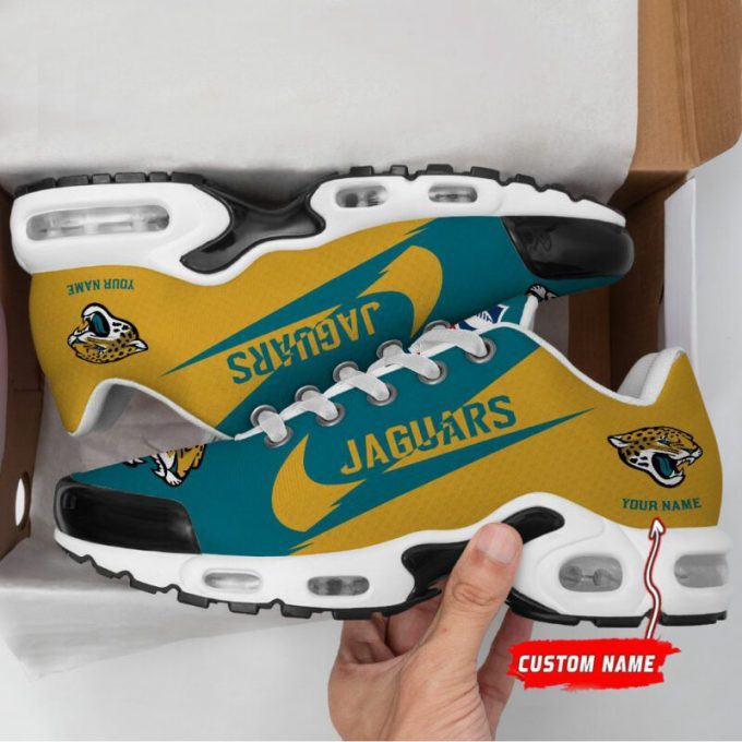 jacksonville jaguars logo custom name shoes air cushion sneakers 9878