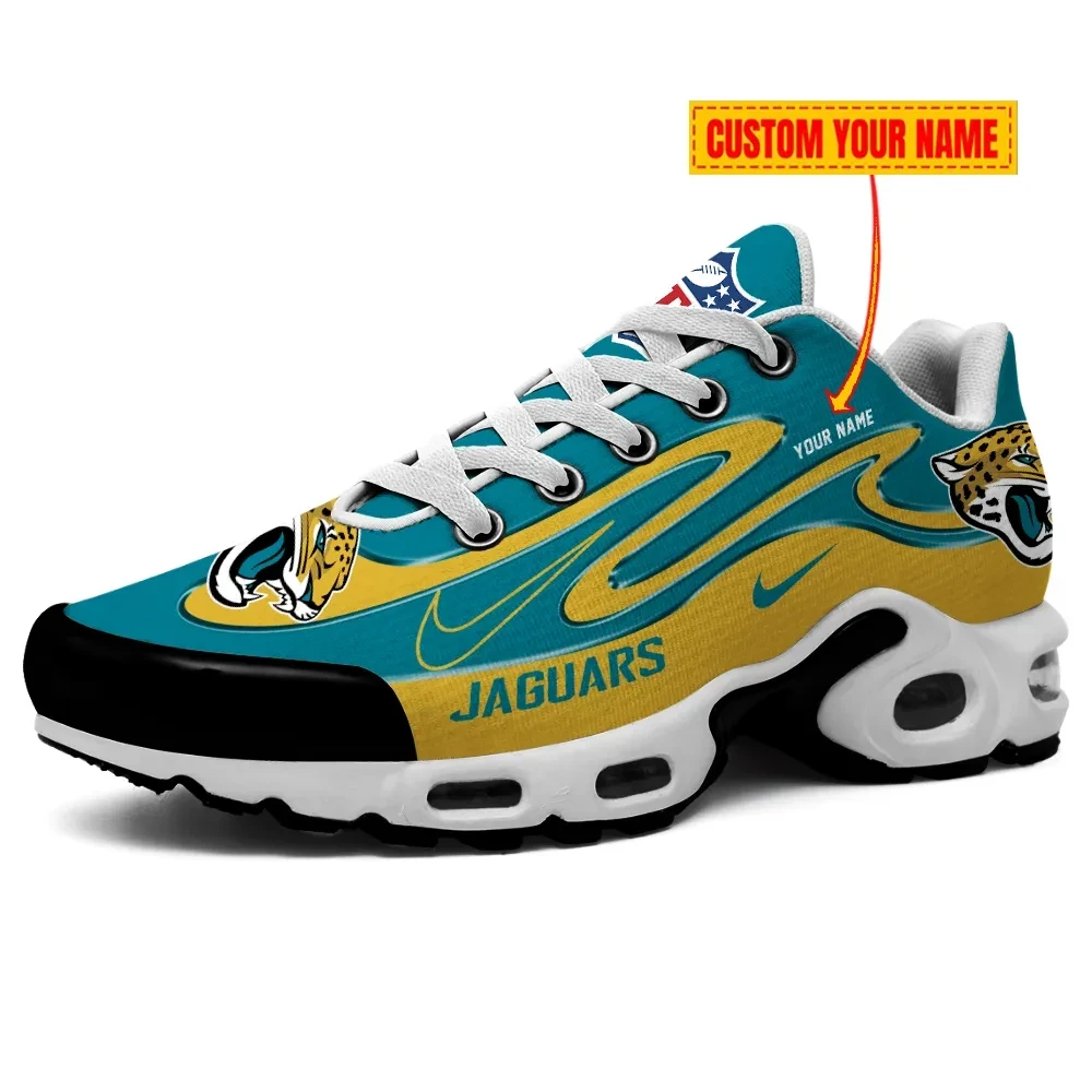 jacksonville jaguars personalized name team mix colors v2 tn air max shoes air cushion sneakers 8782 3ircp
