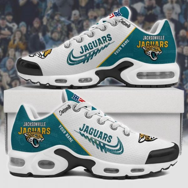 Jacksonville Jaguars Personalized Name Team Mix Colors Wing Logo TN Air Max Shoes Air Cushion Sneakers