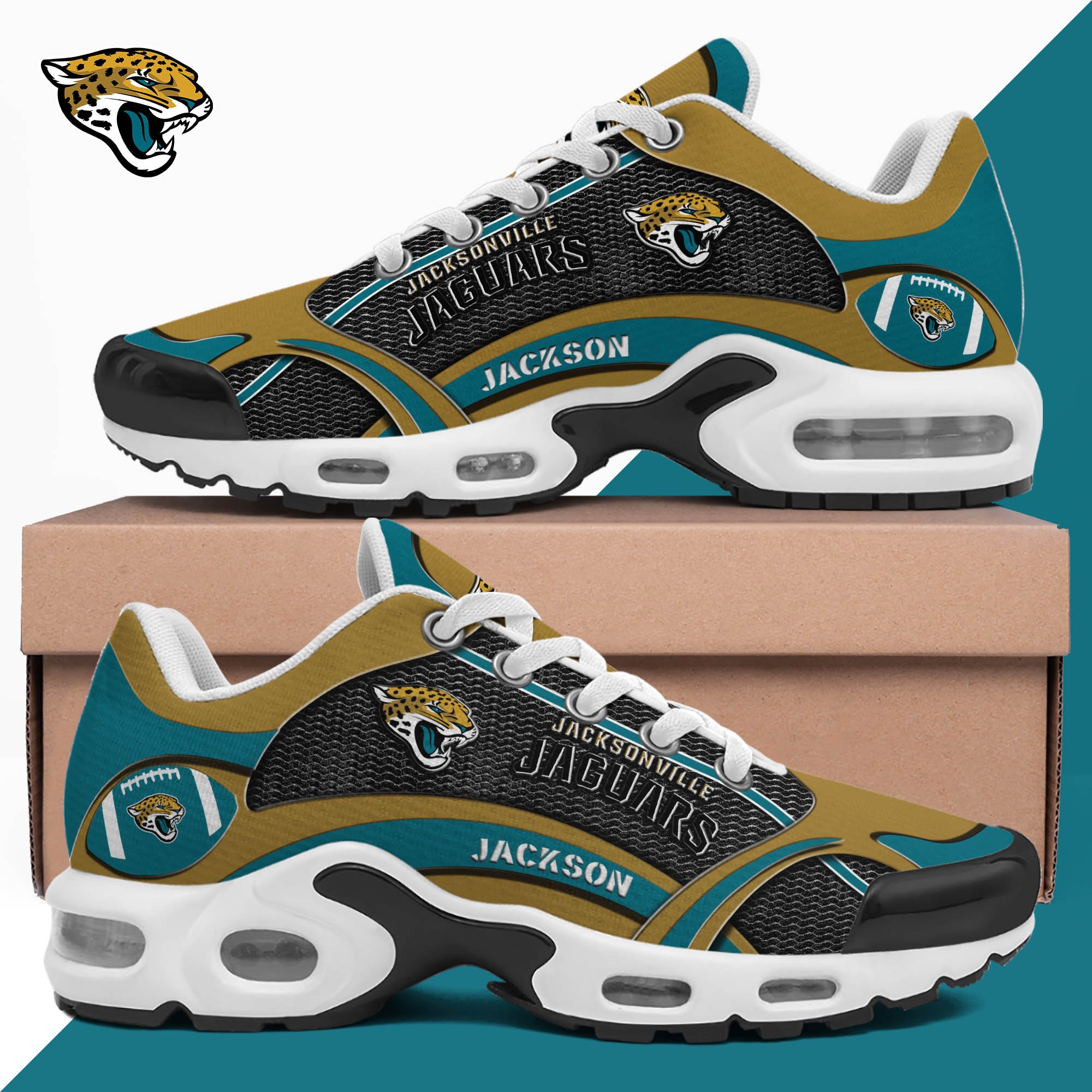 Jacksonville Jaguars Team TN Shoes 2026 Version Custom Name 889