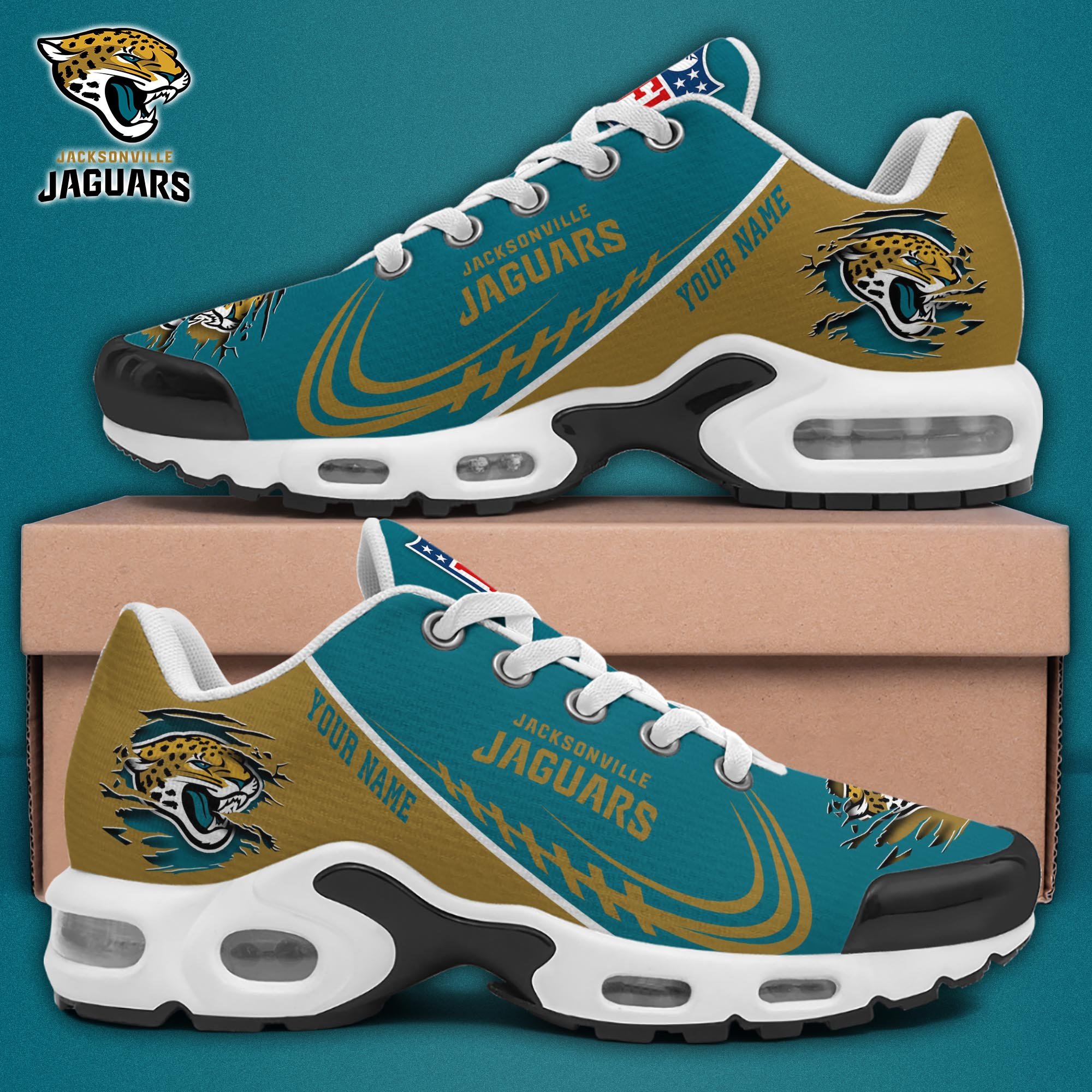 jacksonville jaguars tn shoes 2026 version custom name 7638 27mvd
