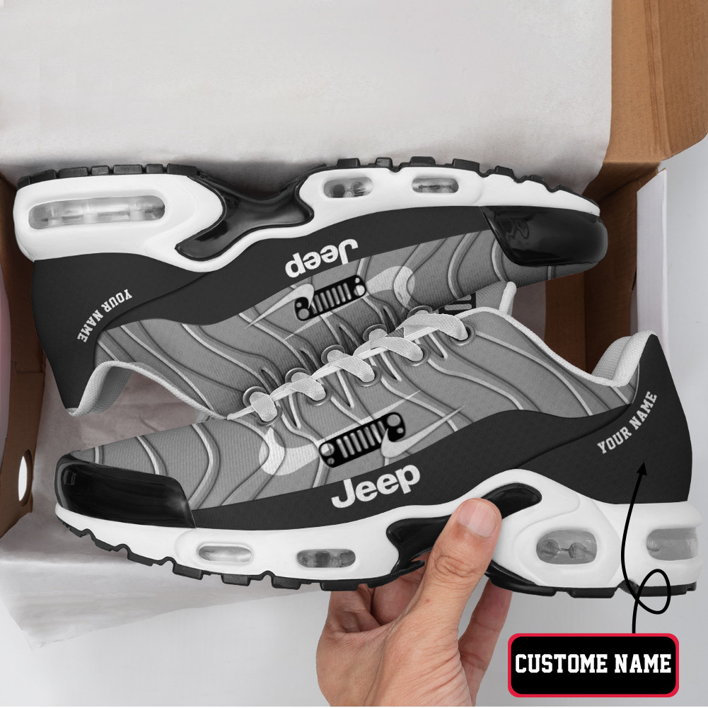 Jeep Vibrant Wave Custom Name TN Air Max Shoes Air Cushion Sneakers