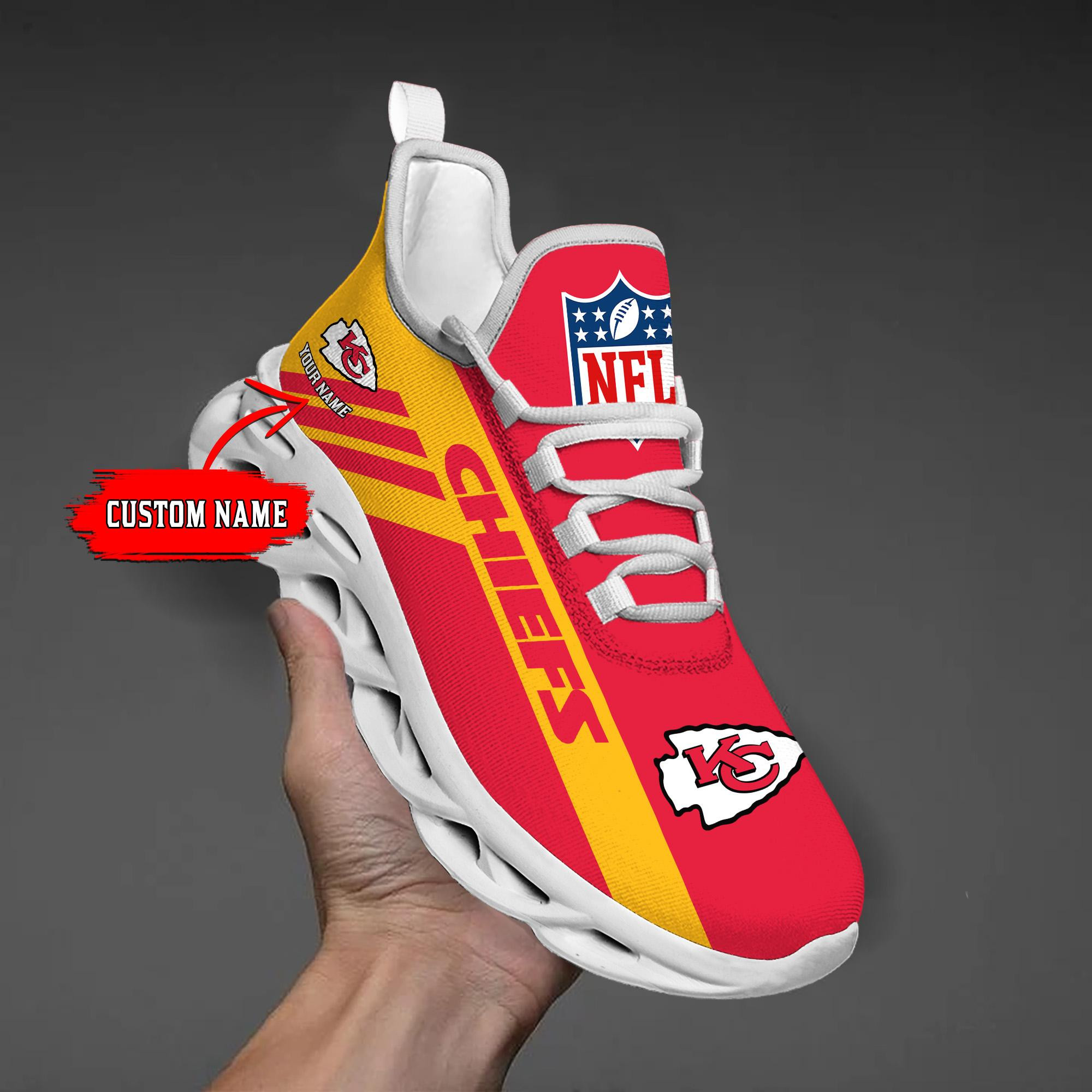 kansas city chiefs black max soul shoes 2026 versions custom name 635 9143 b7slu