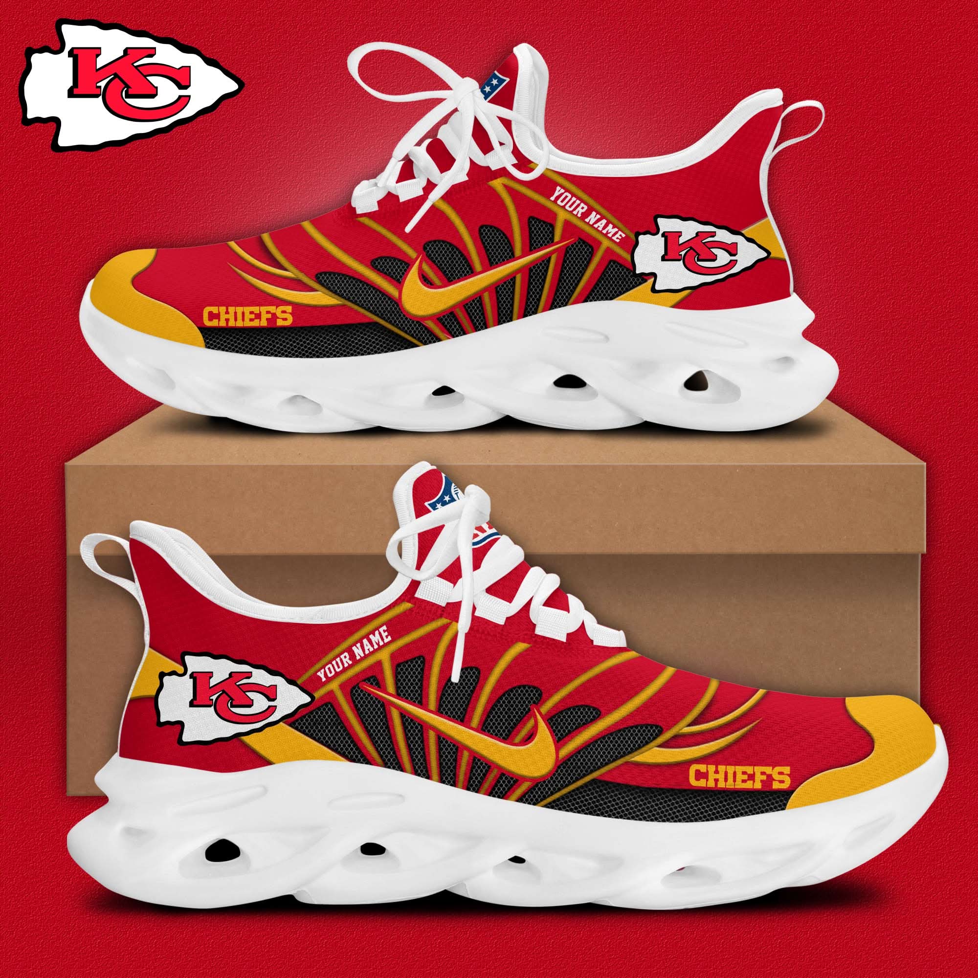 kansas city chiefs customized premium max soul shoes 9902 ephj7