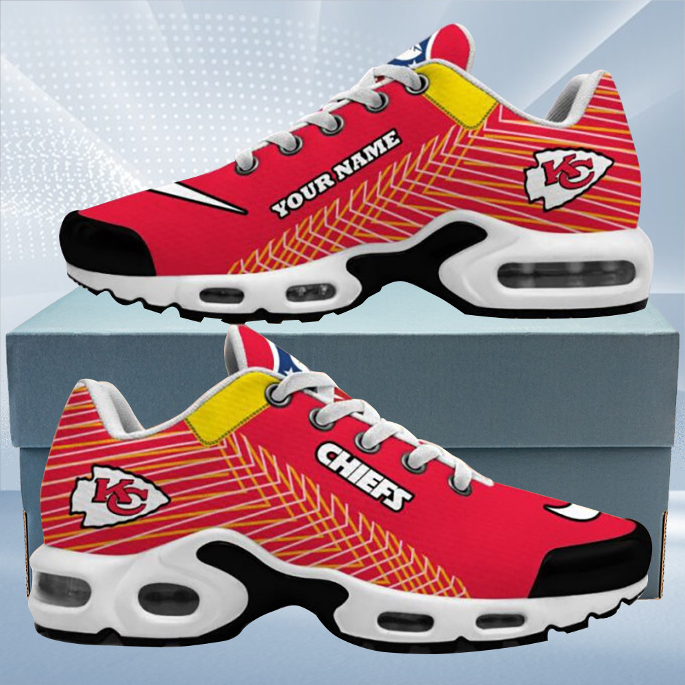 Kansas City Chiefs Logo Custom Name Air Max Shoes Air Cushion Sneakers