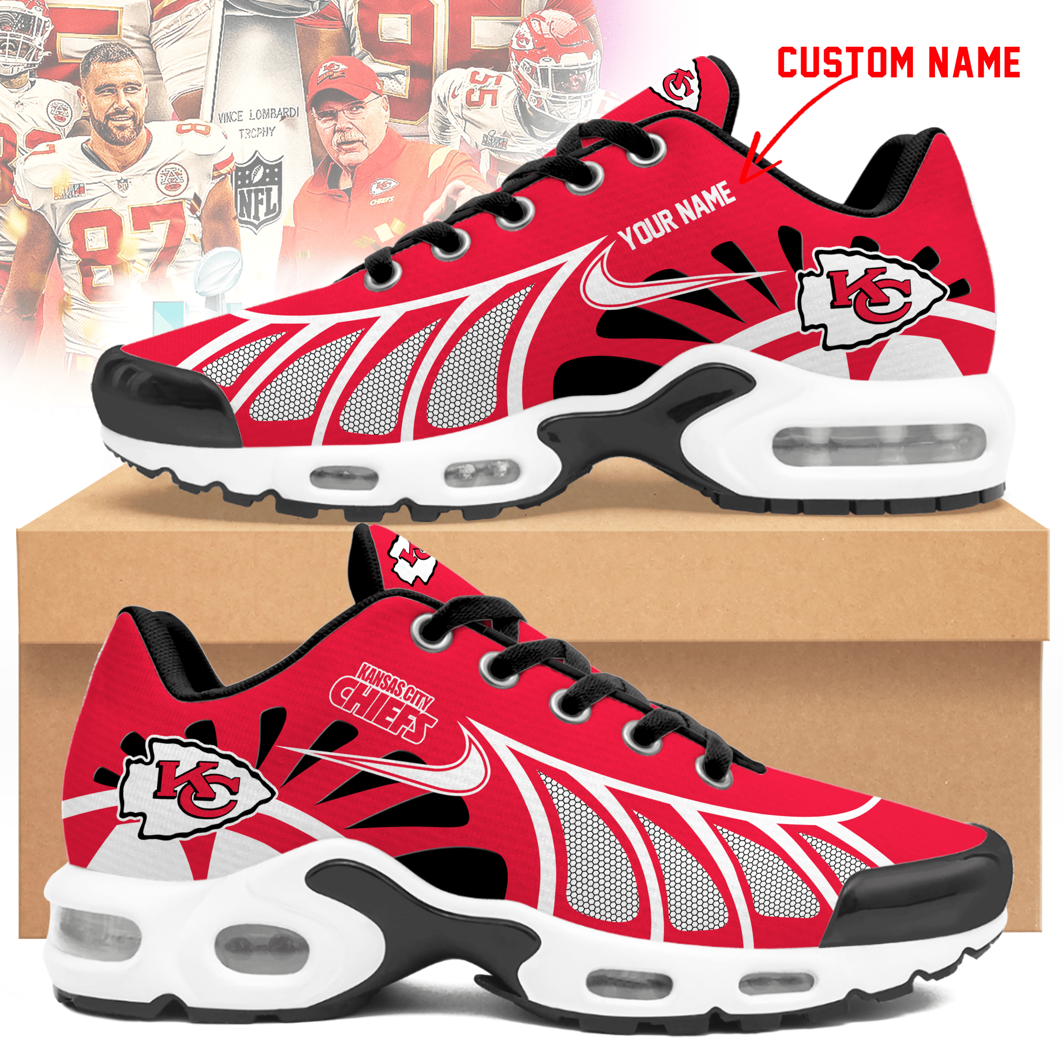 Kansas City Chiefs  Personalized Air Max Shoes TD 050625