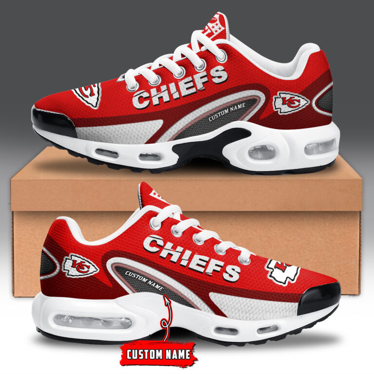 kansas city chiefs personalized name team logo mix colors oval line tn air max shoes air cushion sneakers 4879 qftjw