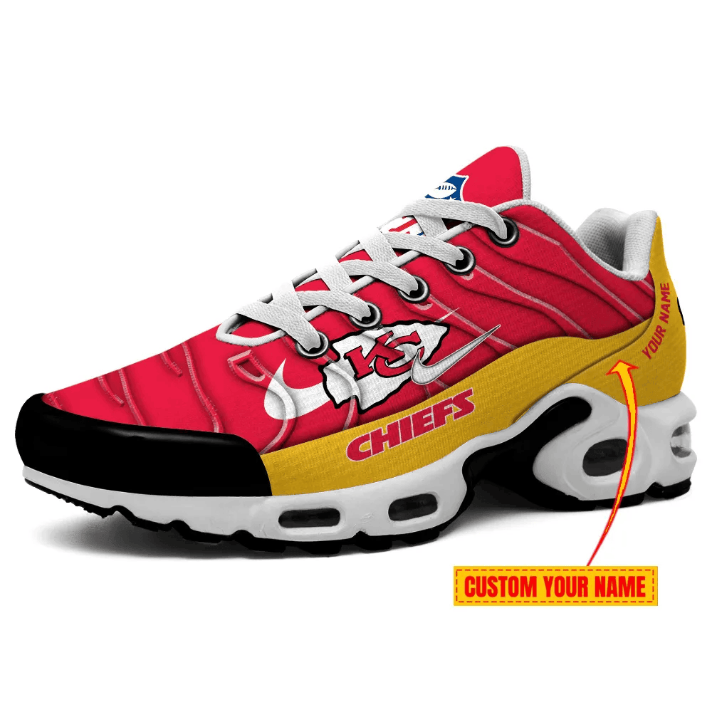 kansas city chiefs personalized name team mix colors v4 tn air max shoes air cushion sneakers 5663 8mnnw