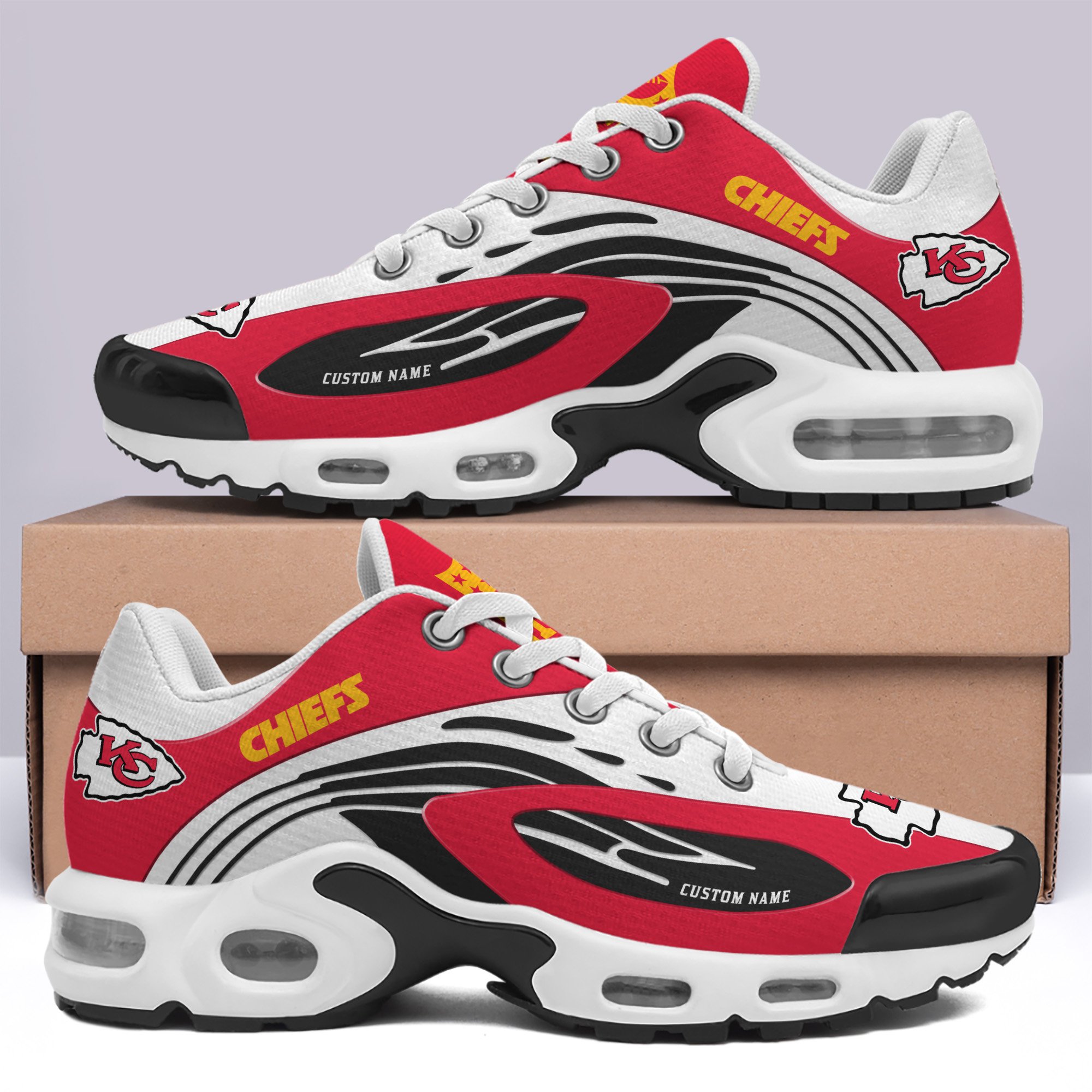 kansas city chiefs tn shoes 2026 version custom your name 4876 5mfsr