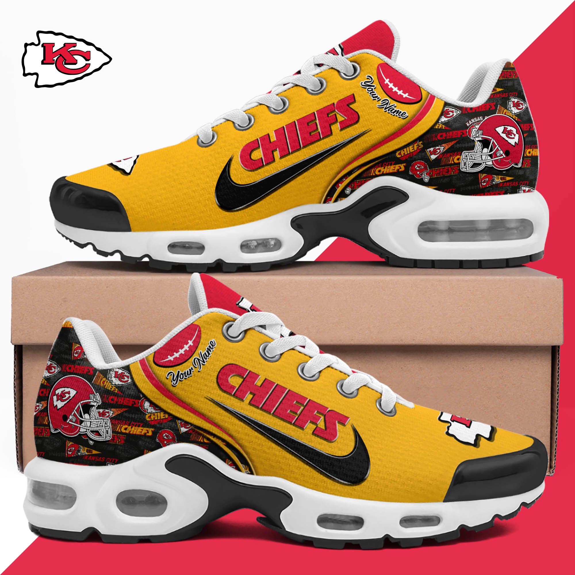 kansas city chiefs tn shoes 2026 version custom your name 499 9534 uu9jy