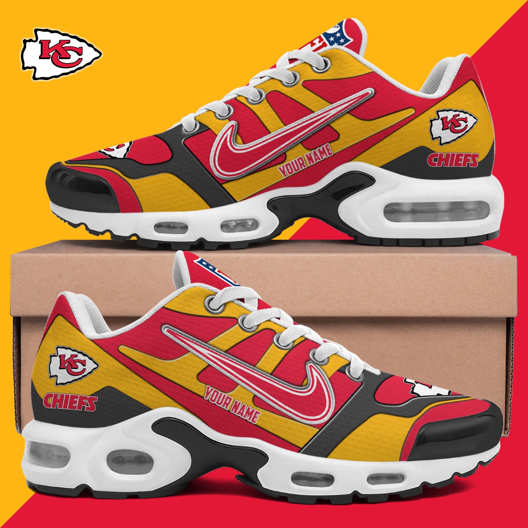 kansas city chiefs tn shoes custom your name 4321 riq2u
