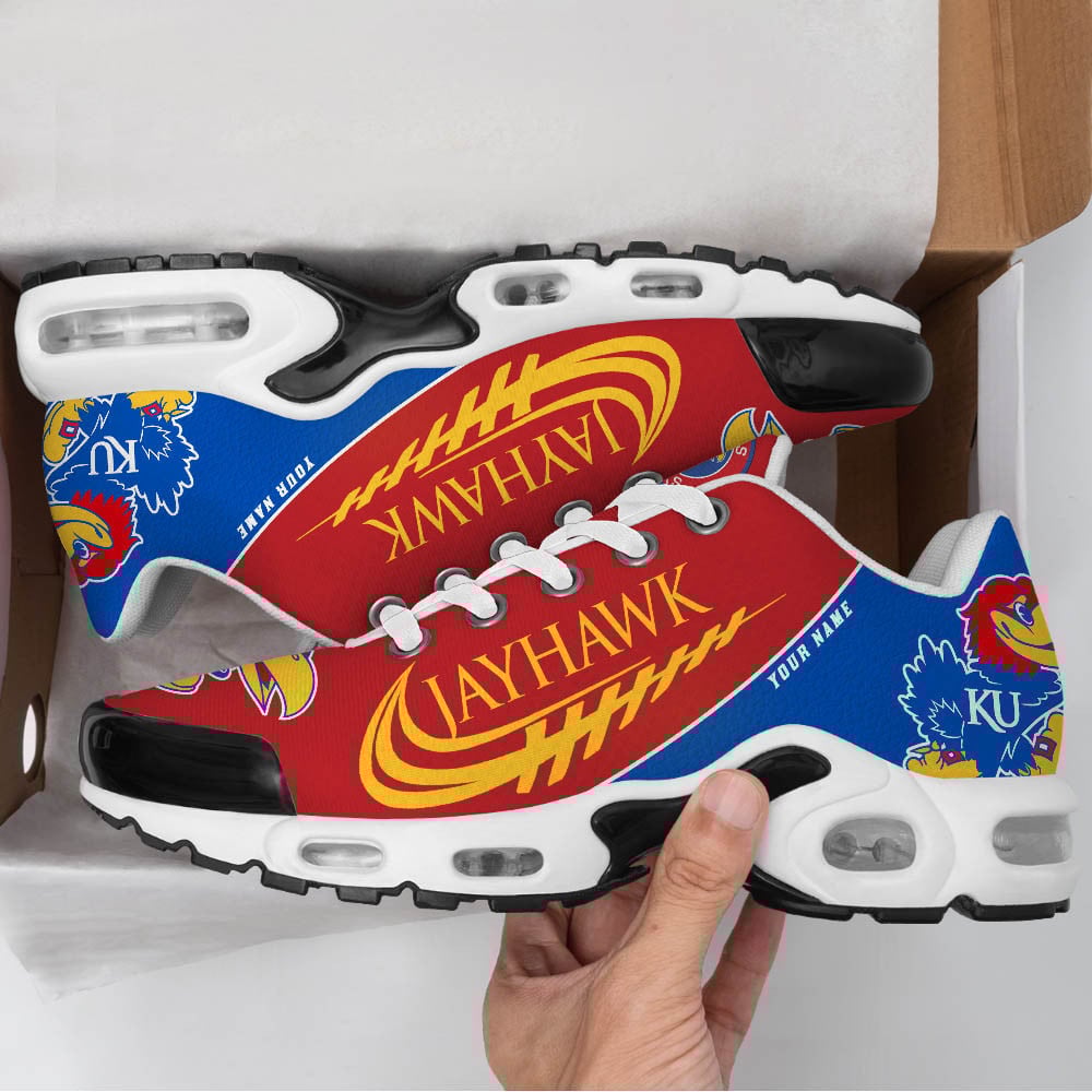 Kansas Jayhawks Personalized TN Air Max Shoes Air Cushion Sneakers