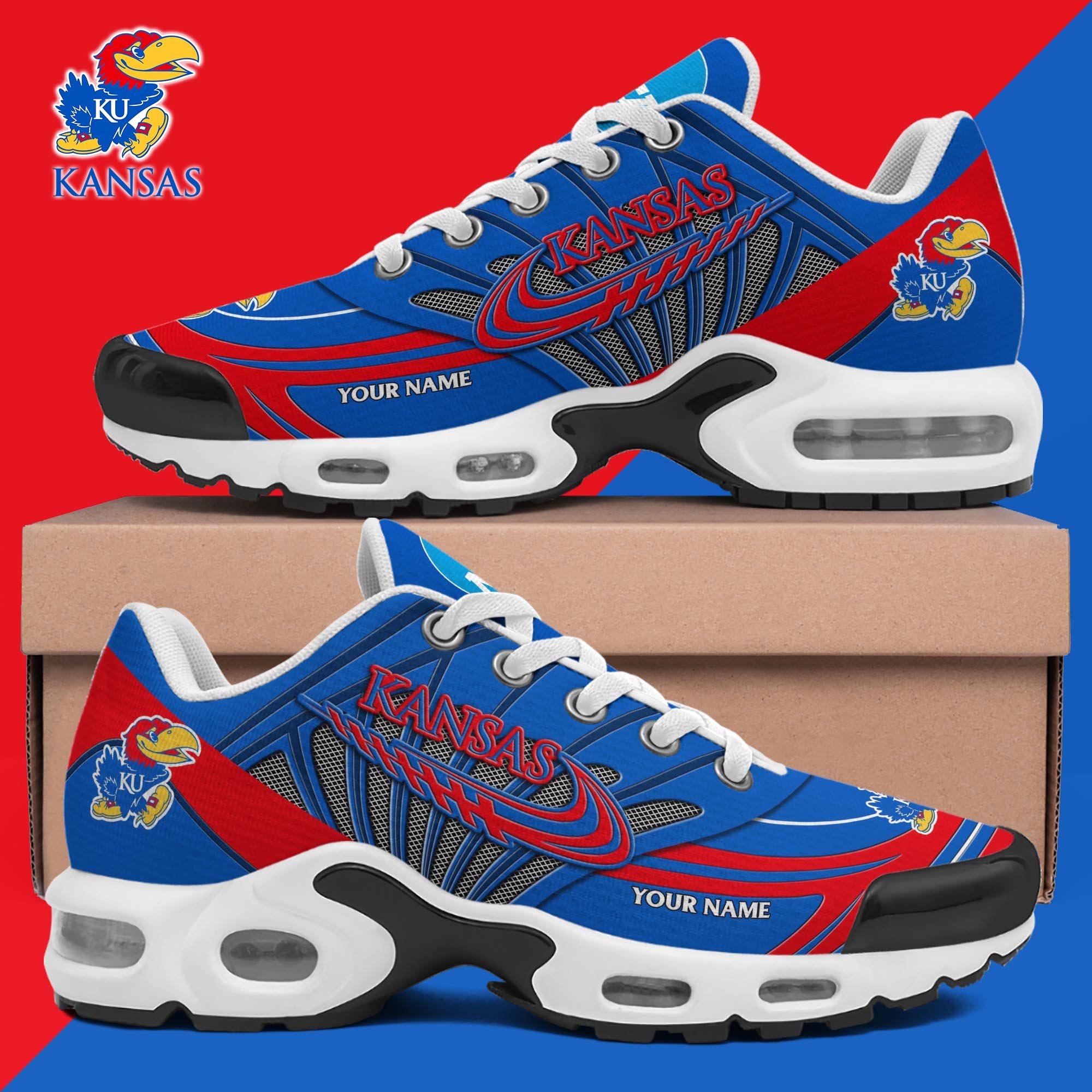 Kansas Jayhawks TN Shoes 2026 Version Custom Your Name 594