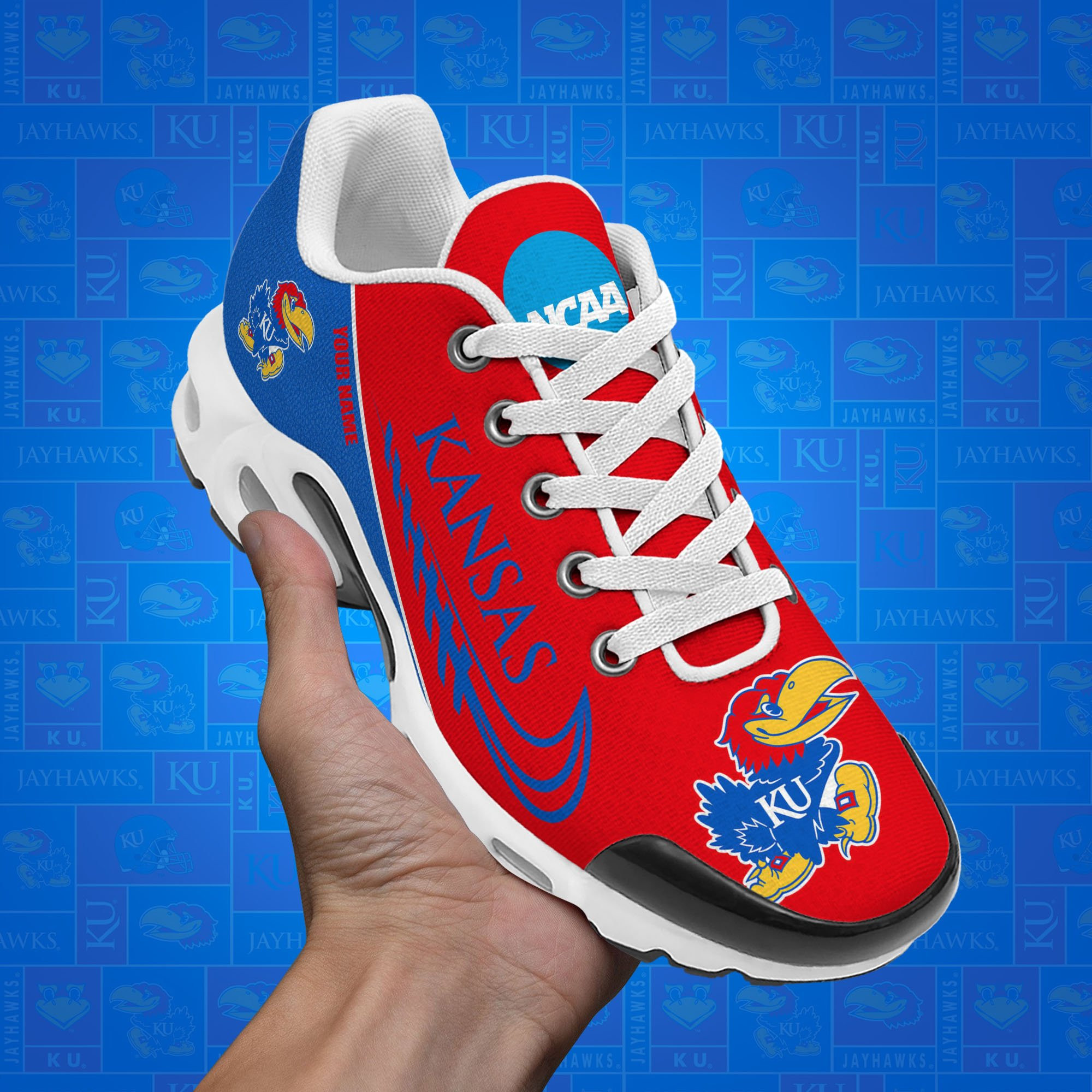 Kansas Jayhawks TN Shoes Custom Your Name 514