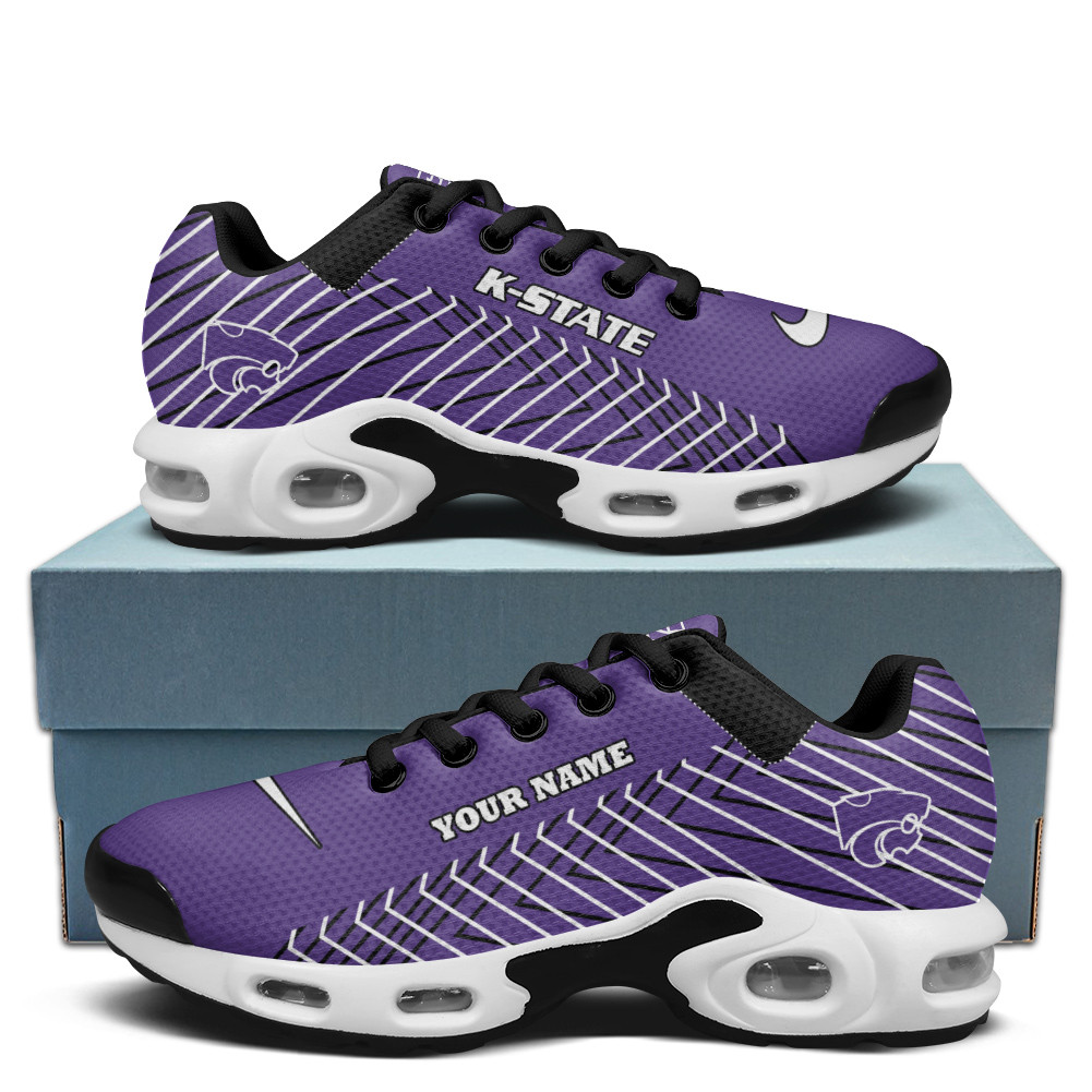 kansas state personalized name team colors jagged lines tn air max shoes air cushion sneakers 5091 dfkfu