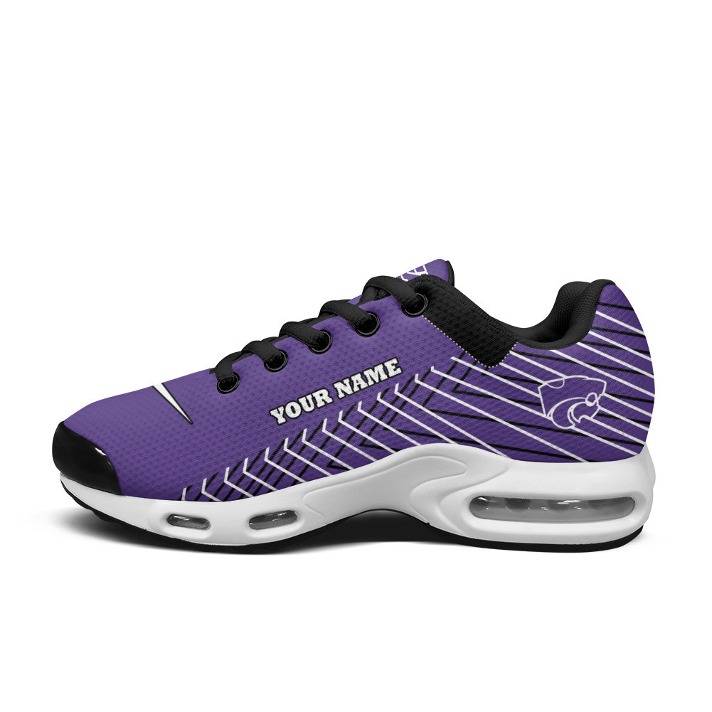 kansas state wildcats personalized name team colors jagged lines tn air max shoes air cushion sneakers 8185