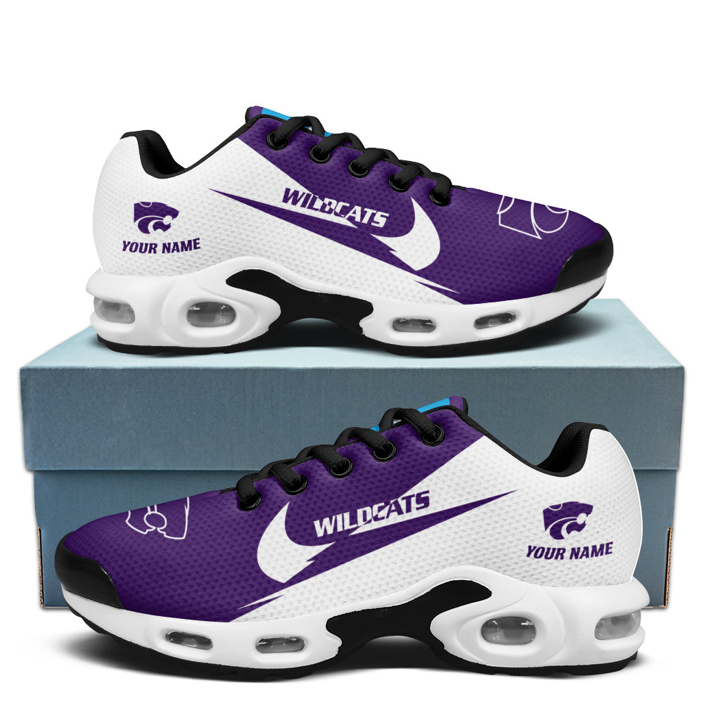 Kansas State Wildcats Personalized Name Team Logo Wings Of God Pattern TN Air Max Shoes Air Cushion Sneakers
