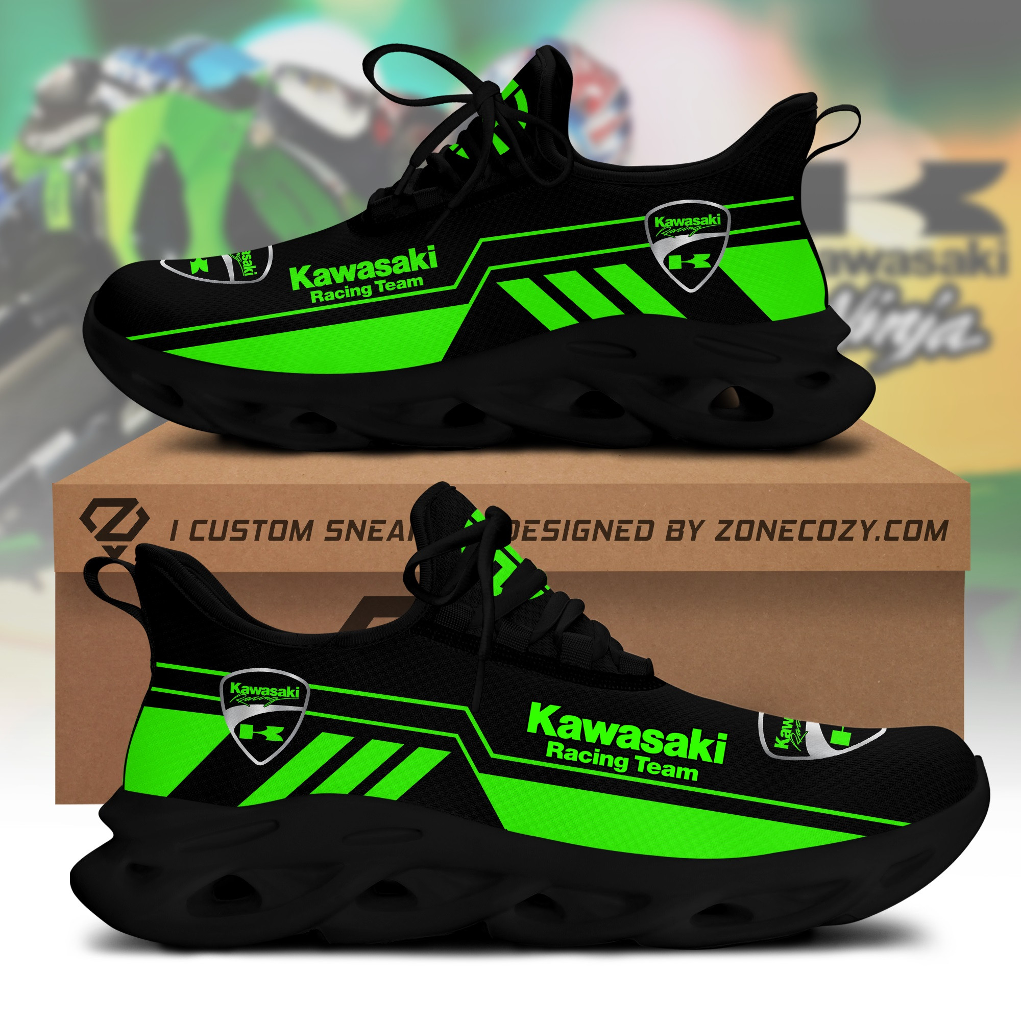 kawasaki racing team clunky custom sneaker q181201 3499