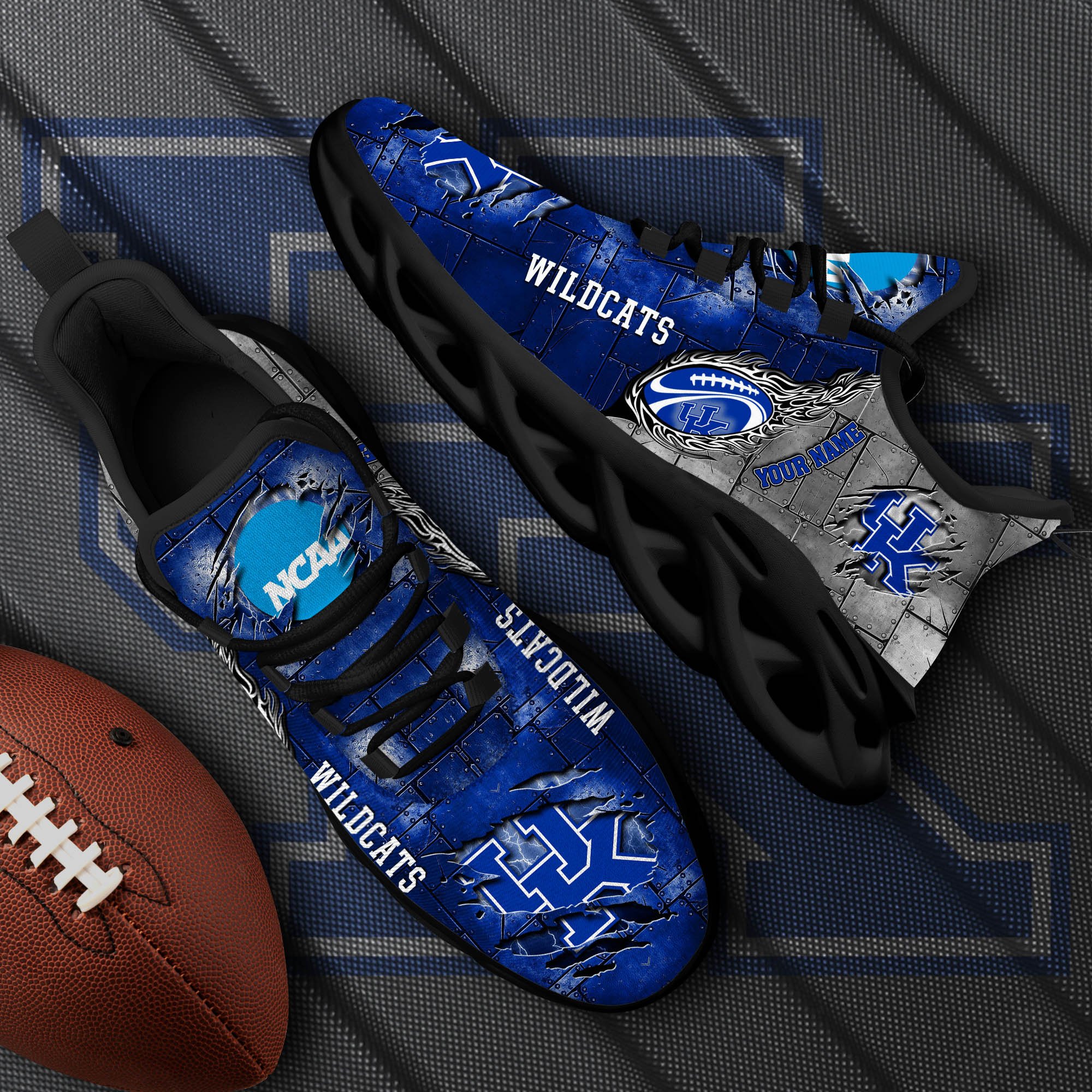 Kentucky Wildcats Black Max Soul Shoes 2026 Versions, White Max Soul Shoes Custom Your Name PH879