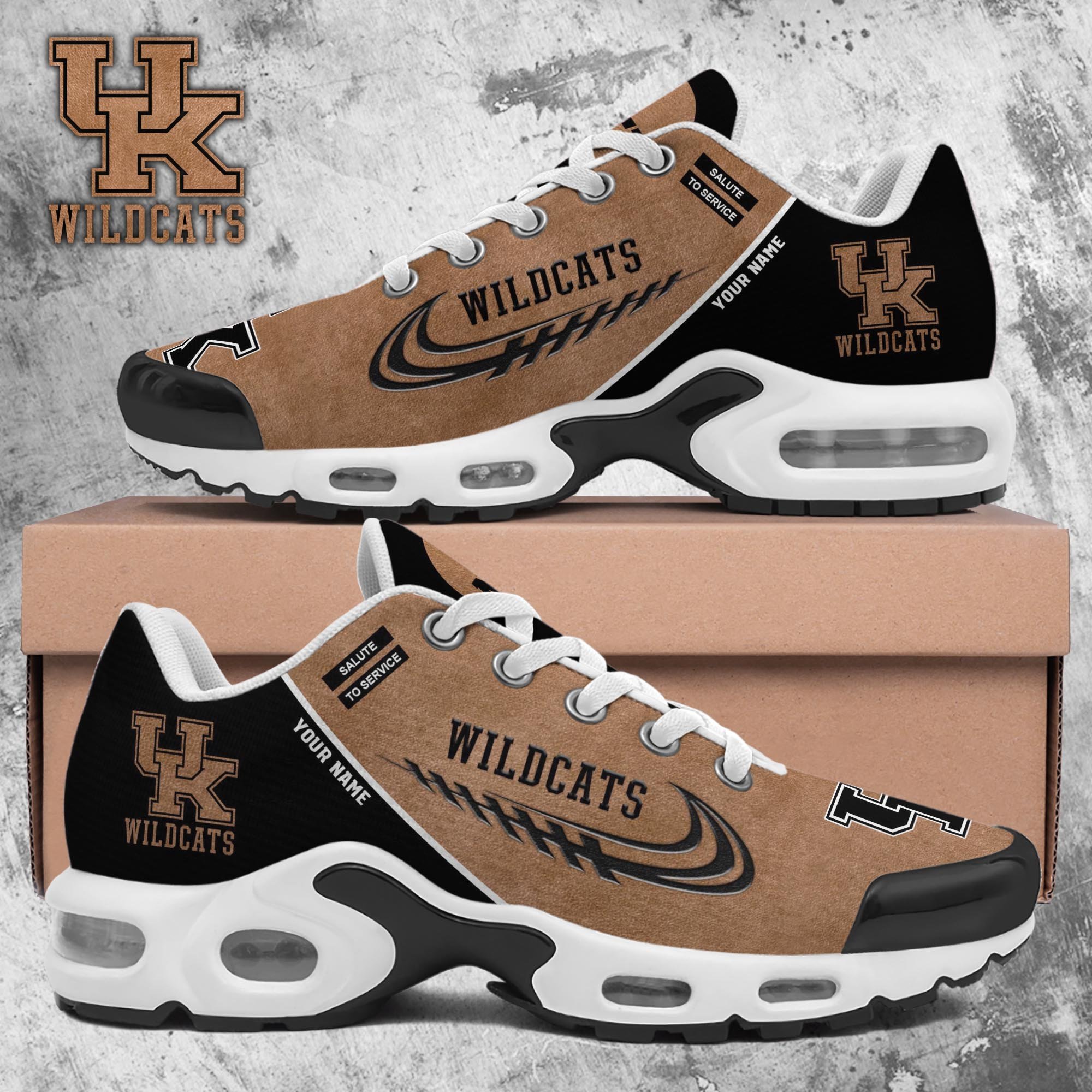 Kentucky Wildcats TN Shoes 2026 Version Custom Name, Shoes For Football Fans, Fan Gifts PH637