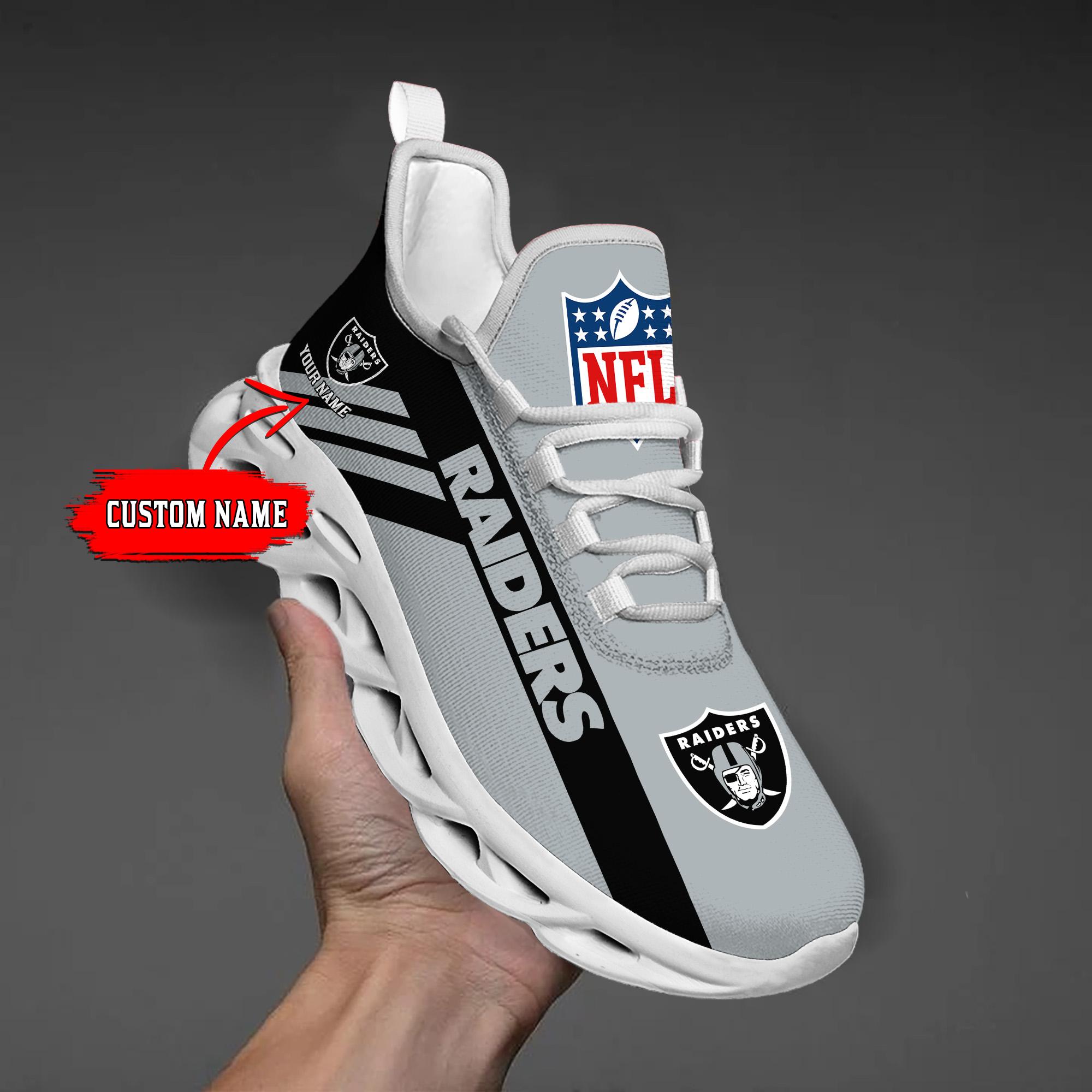 Las Vegas Raiders Black Max Soul Shoes 2026 Versions Custom Name 635