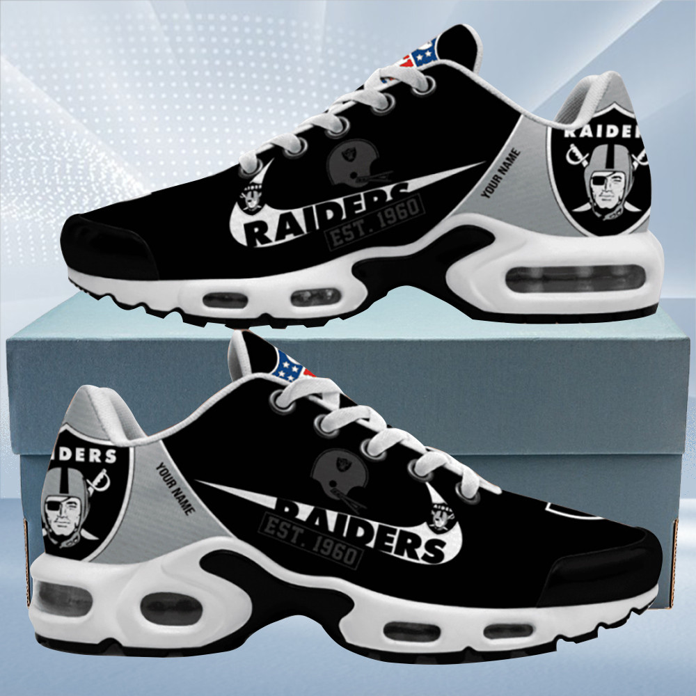 las vegas raiders est. custom name air max shoes air cushion sneakers 3886 an88m